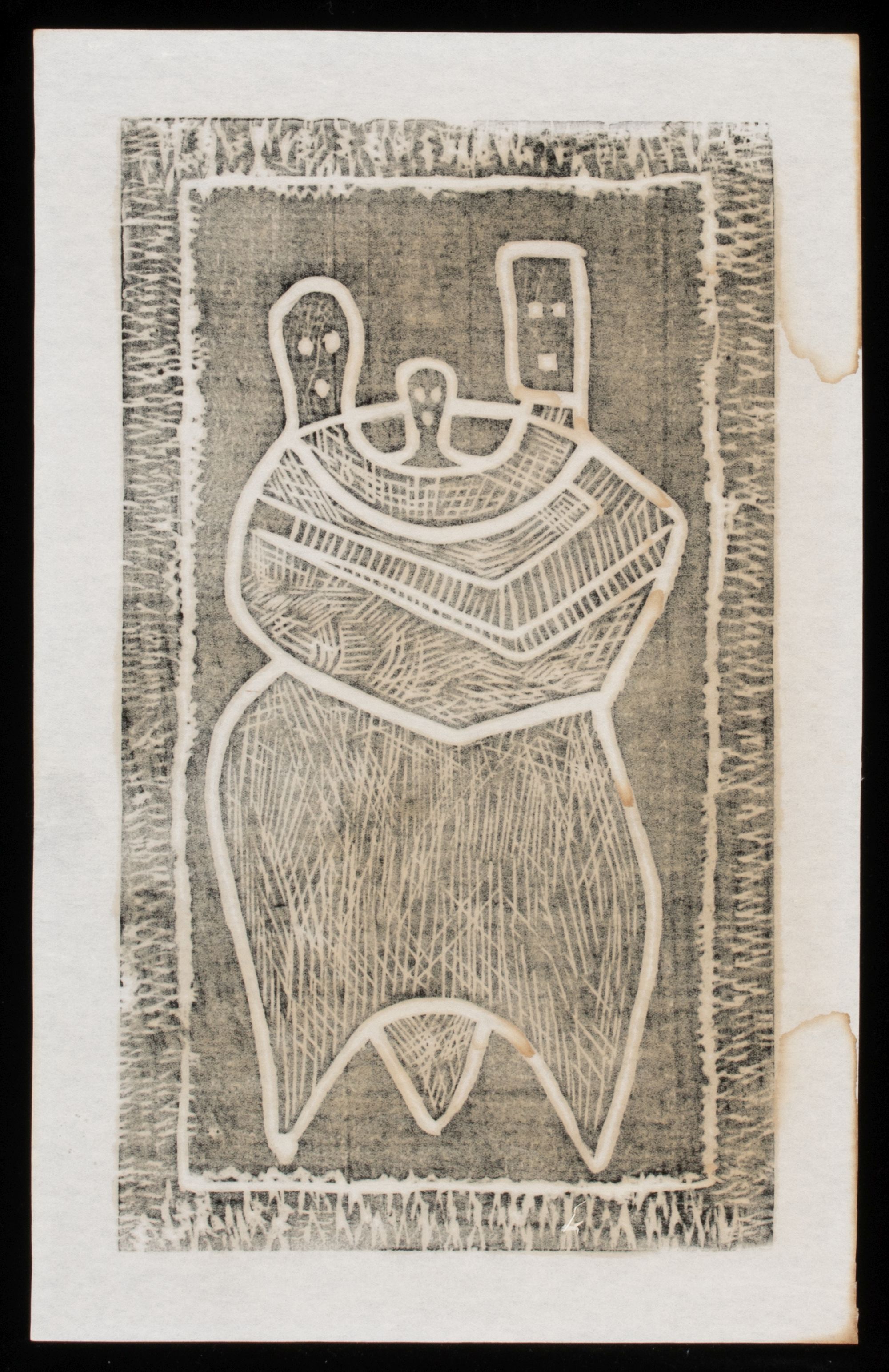CECIL CARSTENSEN (1906-1991) BLOCK PRINT & SCULPTURE