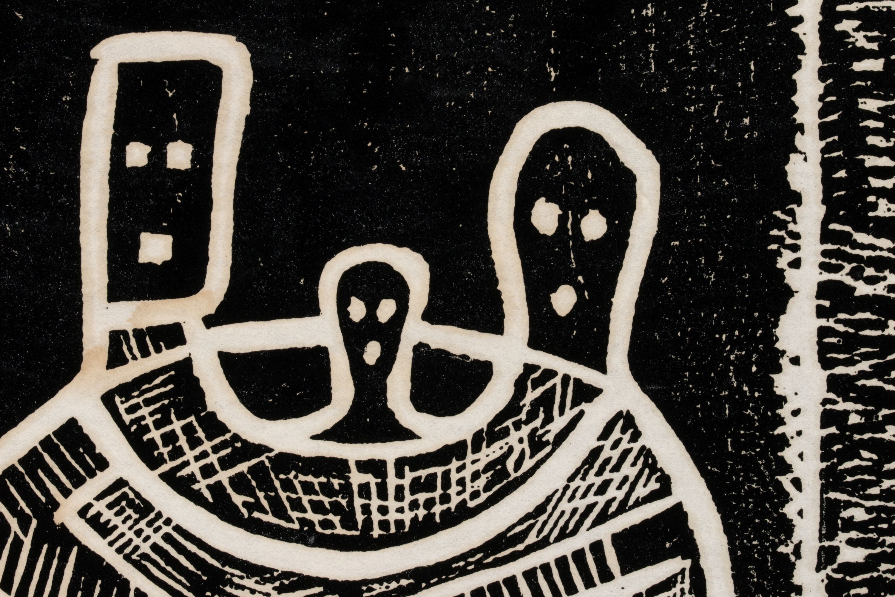 CECIL CARSTENSEN (1906-1991) BLOCK PRINT & SCULPTURE