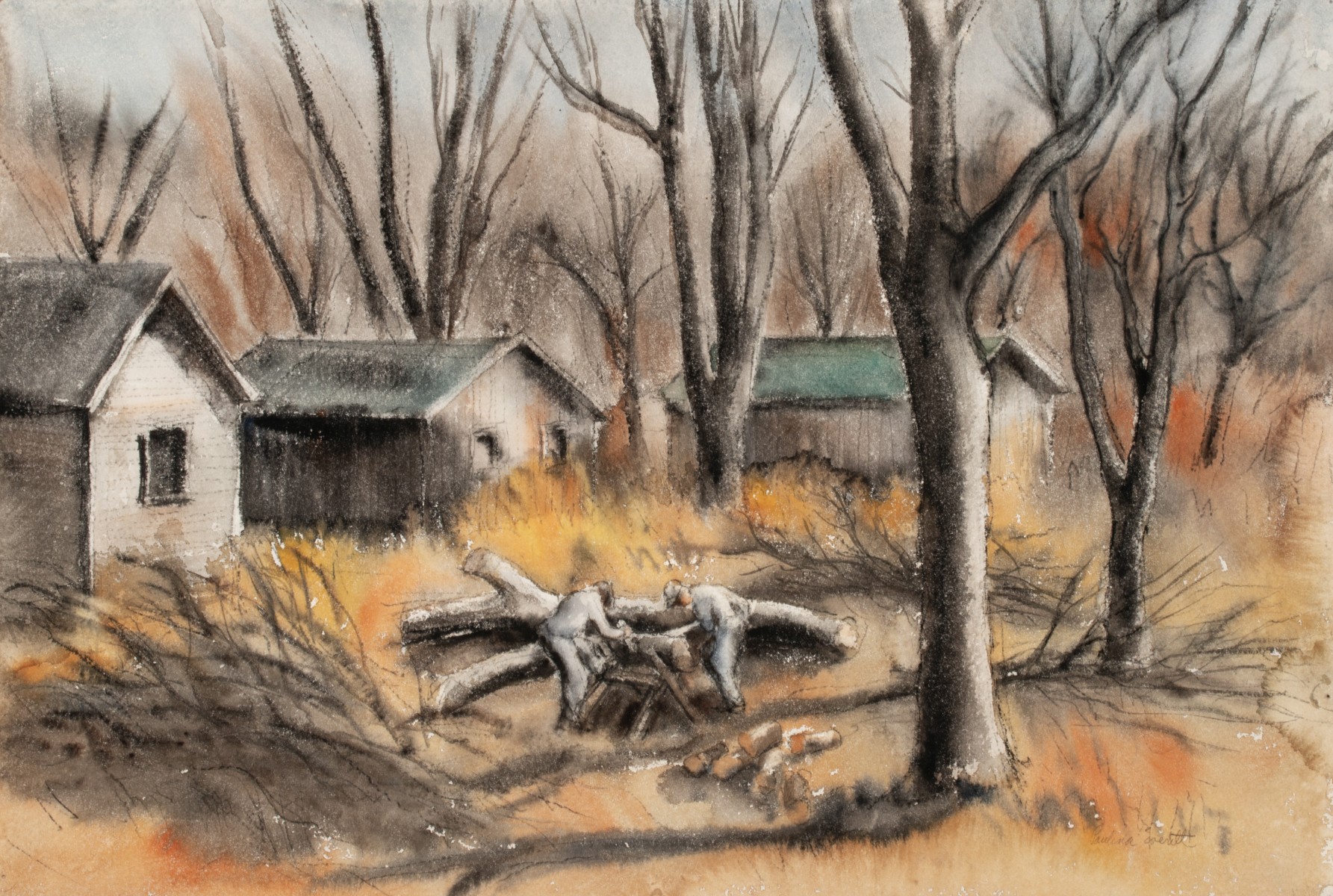 PAULINA EVERITT (1905-1996) WATERCOLOR ON PAPER
