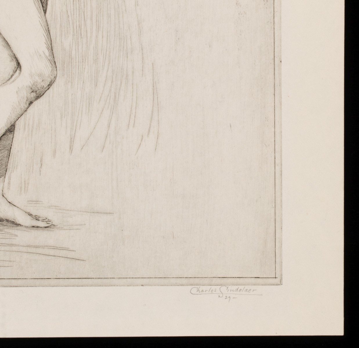 CHARLES SINDELAER (1885-1947) PENCIL SIGNED DRYPOINT