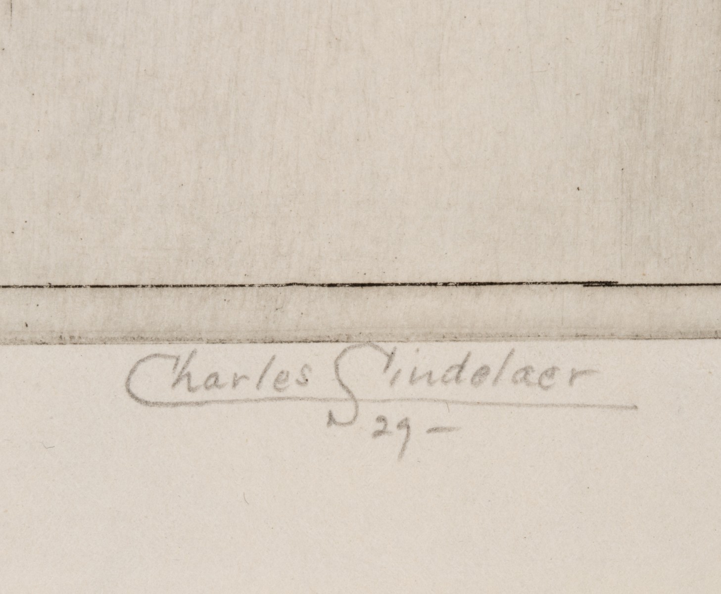 CHARLES SINDELAER (1885-1947) PENCIL SIGNED DRYPOINT