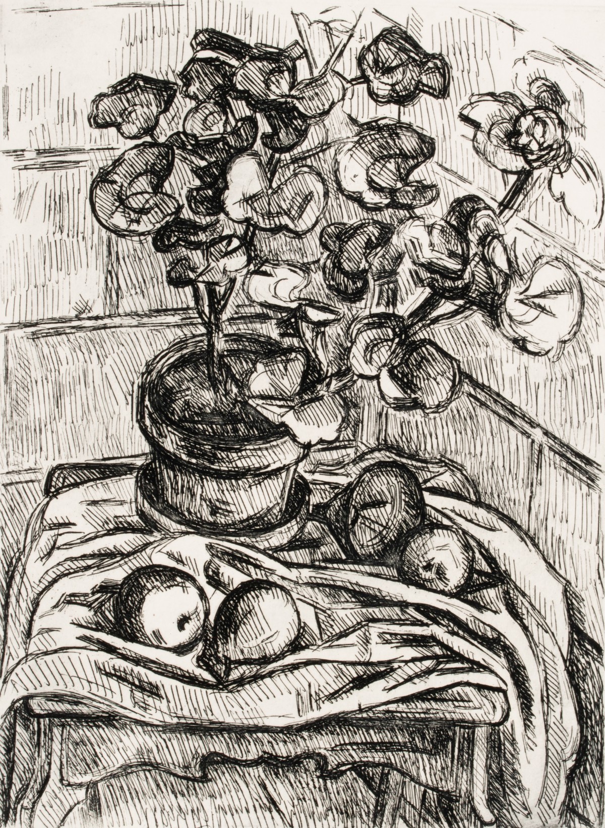 WILBUR NIEWALD (Born 1925) PENCIL SIGNED DRYPOINT