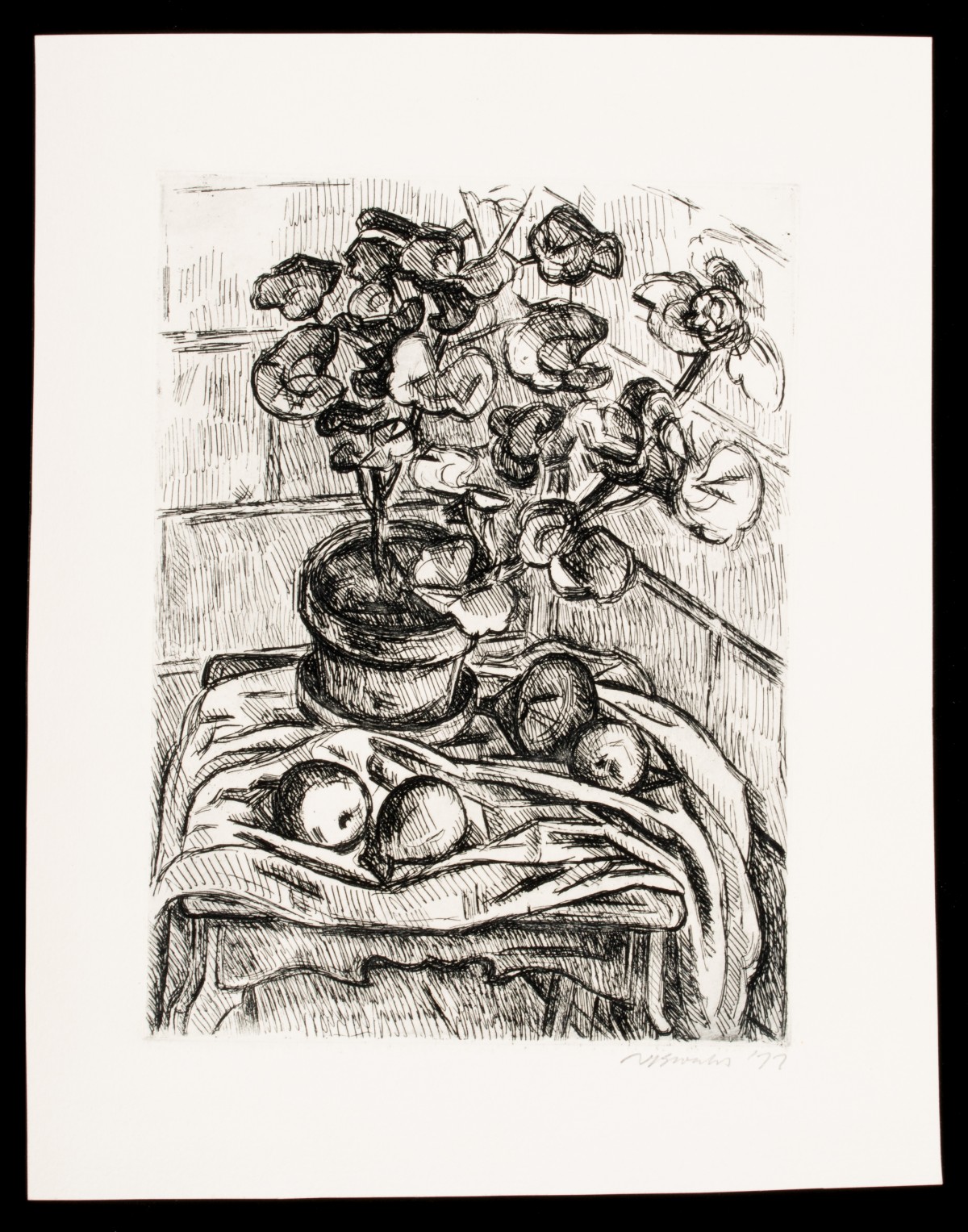 WILBUR NIEWALD (Born 1925) PENCIL SIGNED DRYPOINT