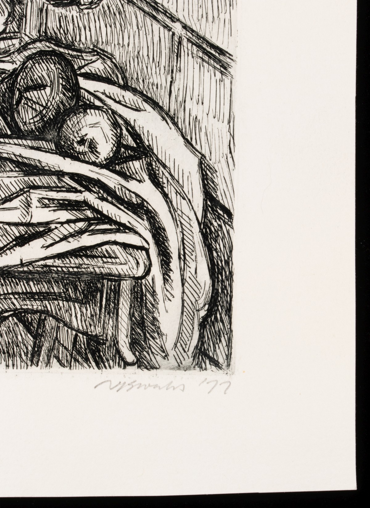 WILBUR NIEWALD (Born 1925) PENCIL SIGNED DRYPOINT