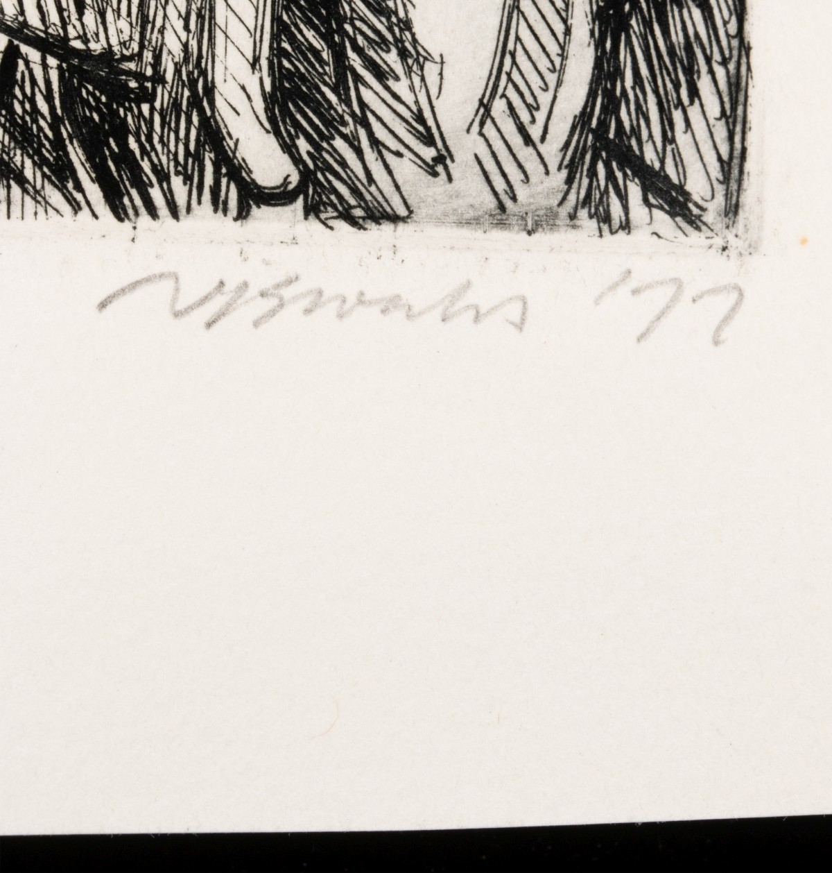 WILBUR NIEWALD (Born 1925) PENCIL SIGNED DRYPOINT