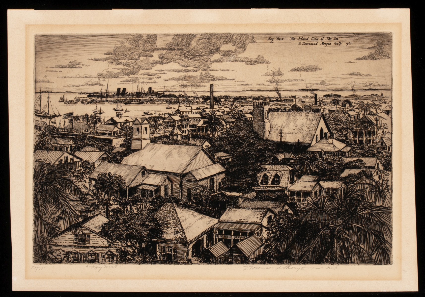 F. TOWNSEND MORGAN (1883-1965) PENCIL SIGNED ETCHING
