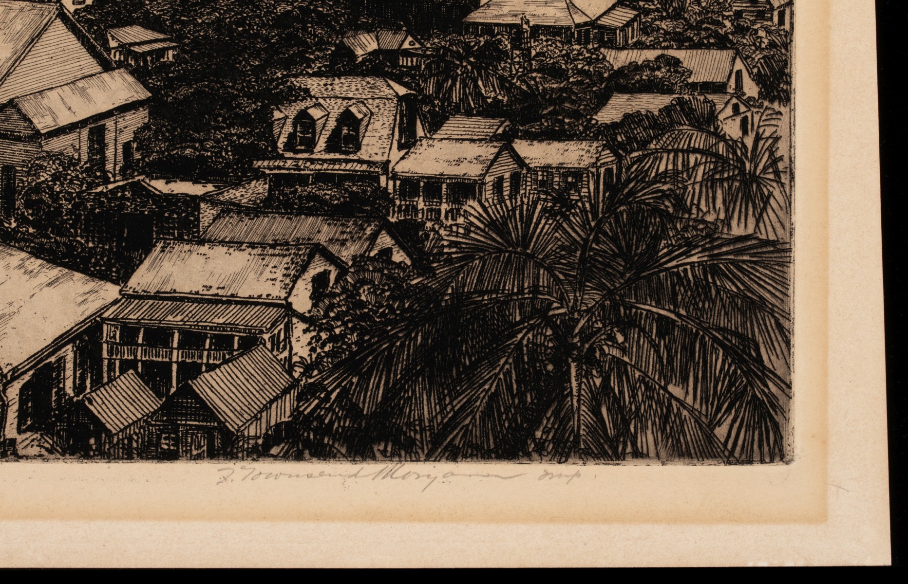 F. TOWNSEND MORGAN (1883-1965) PENCIL SIGNED ETCHING
