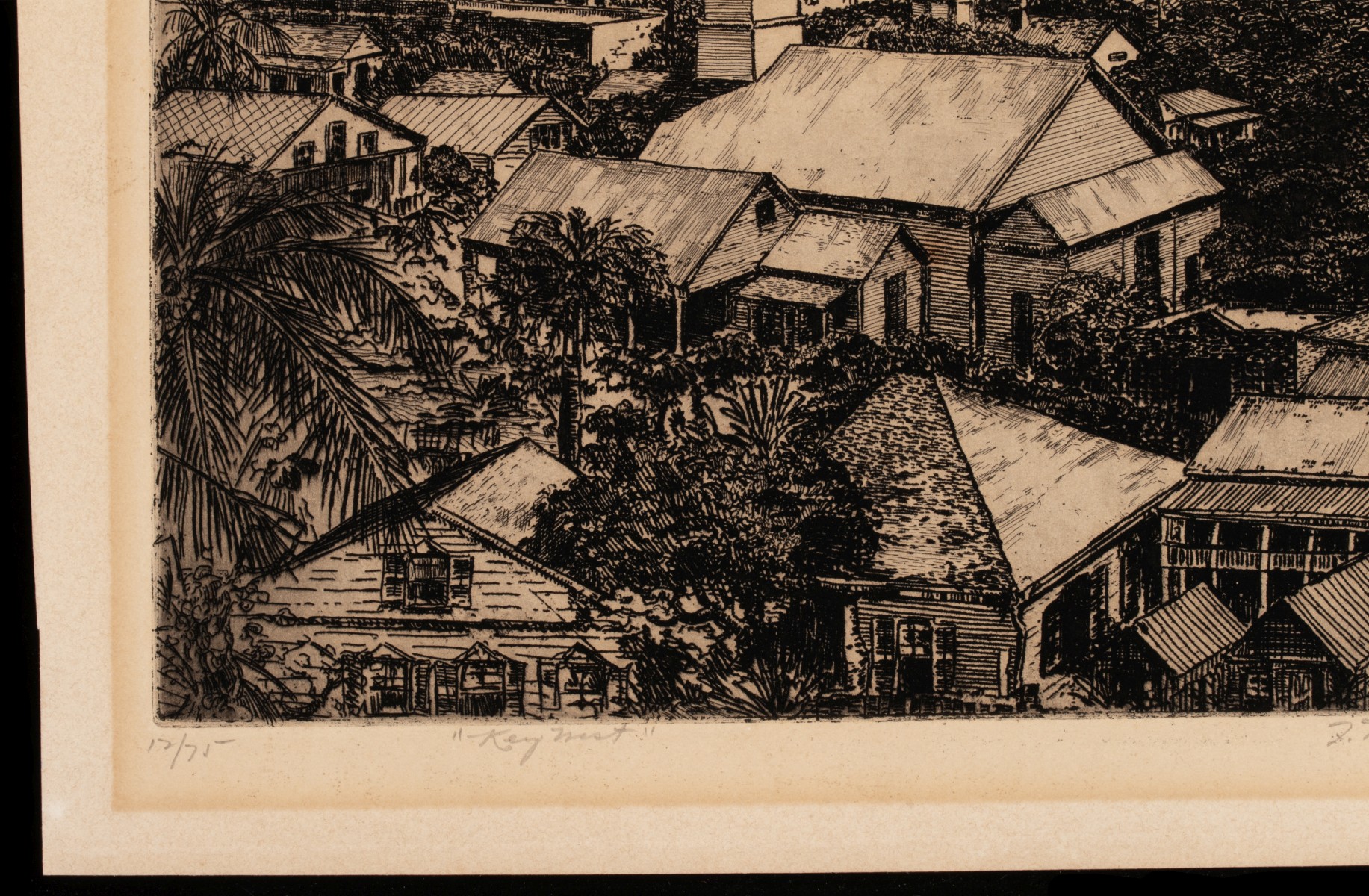 F. TOWNSEND MORGAN (1883-1965) PENCIL SIGNED ETCHING
