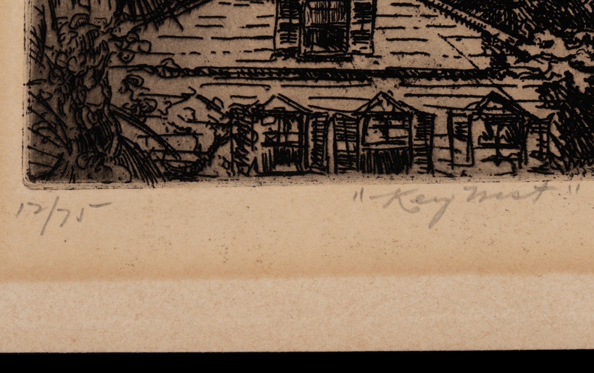 F. TOWNSEND MORGAN (1883-1965) PENCIL SIGNED ETCHING