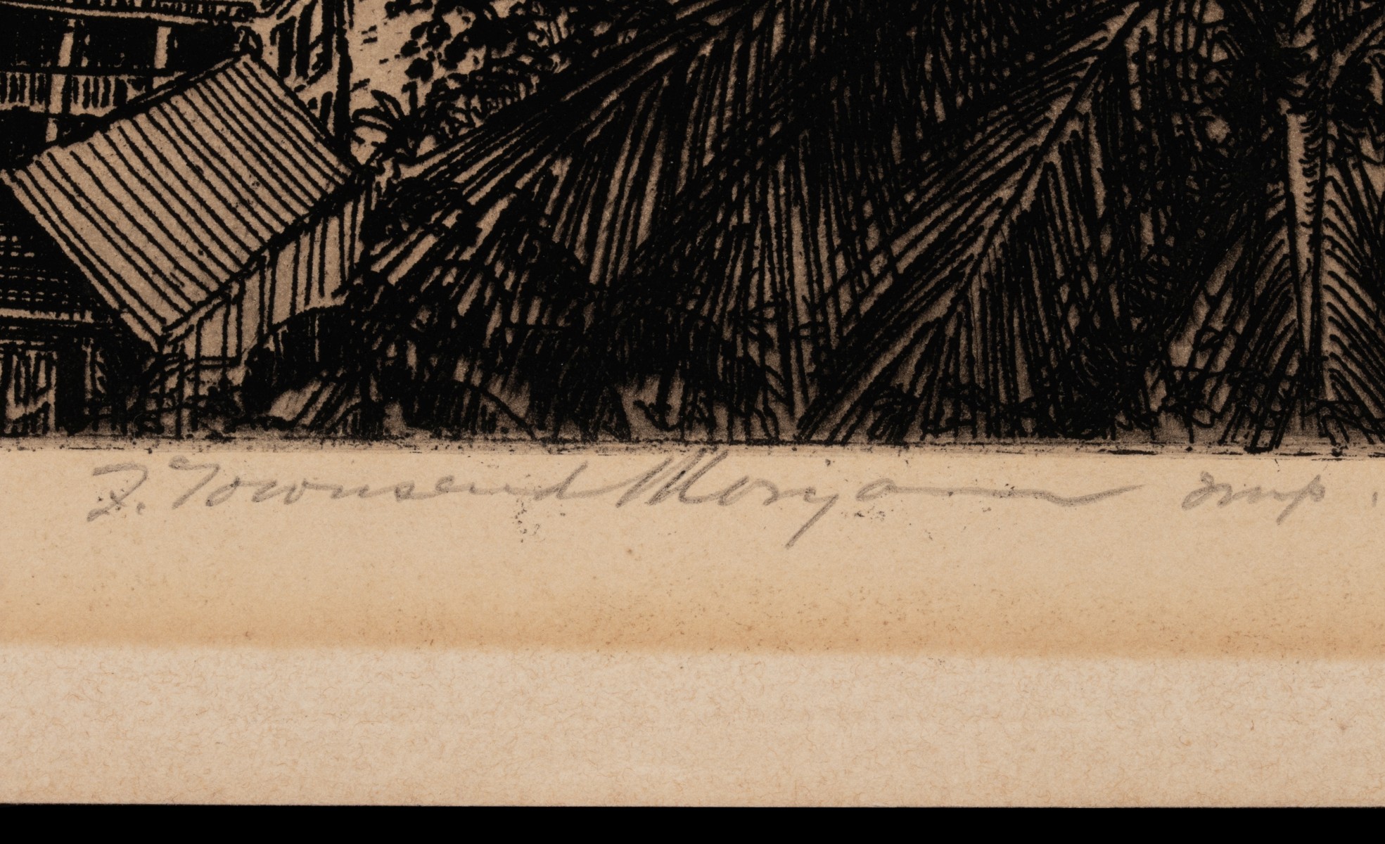F. TOWNSEND MORGAN (1883-1965) PENCIL SIGNED ETCHING