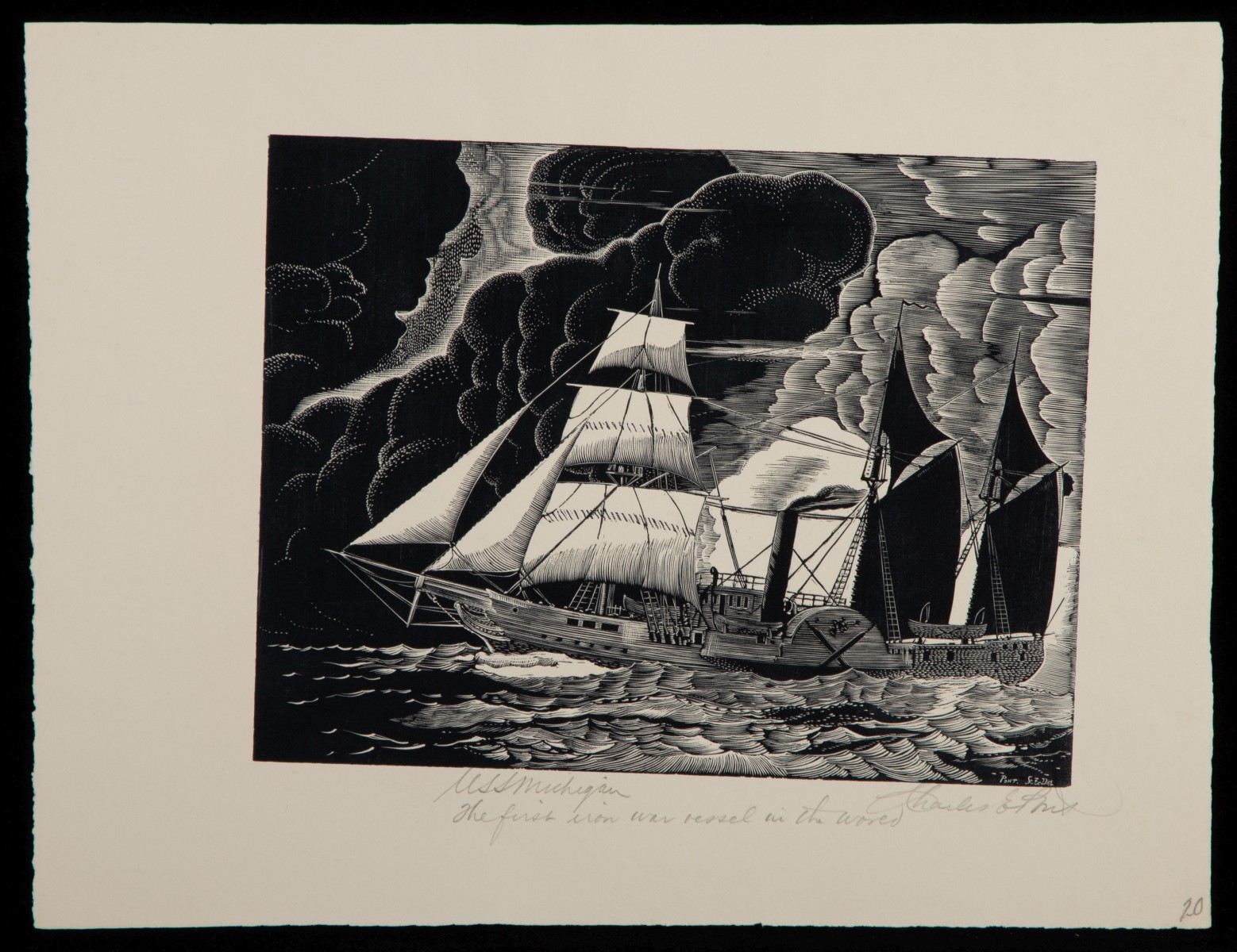 FIVE VARIOUS AMERICAN PENCIL SIGNED PRINTS 1937 TO 1946