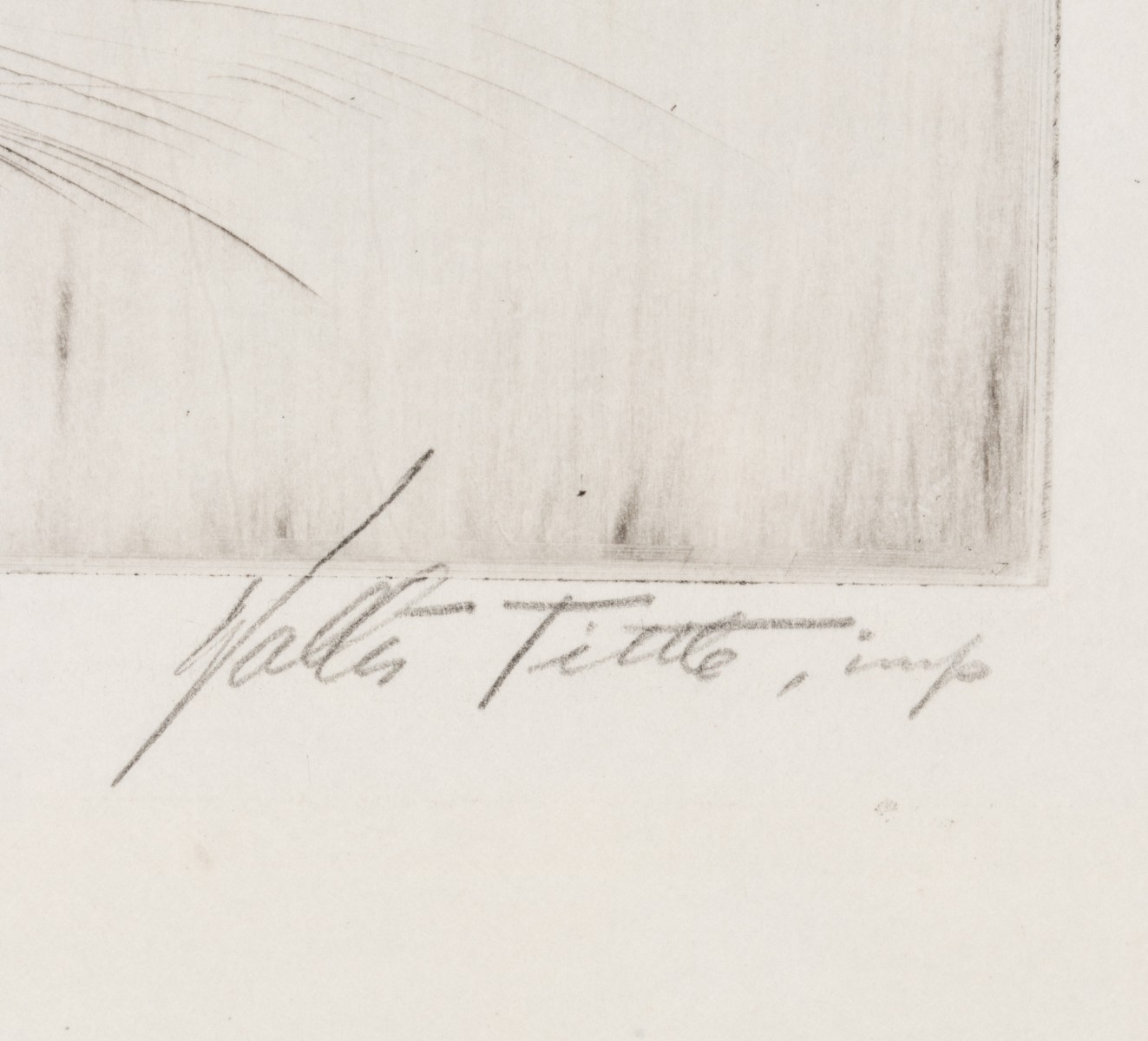 WALTER TITTLE (1883-1966) PENCIL SIGNED ETCHING