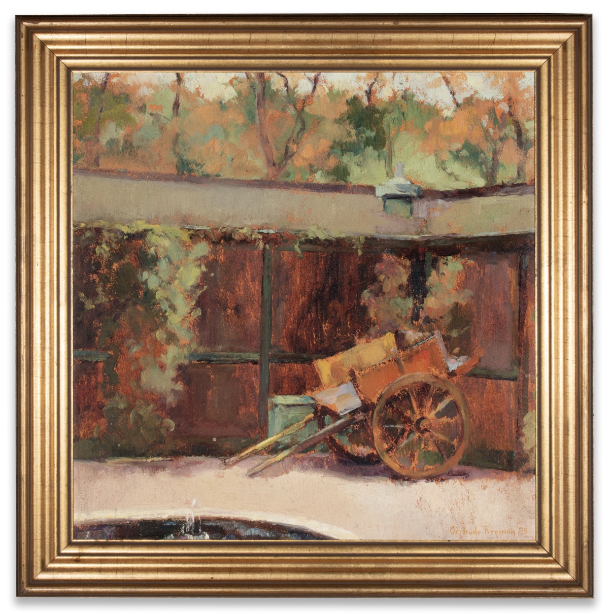GERTRUDE FREYMAN (1901-1994) OIL ON ARTIST'S BOARD