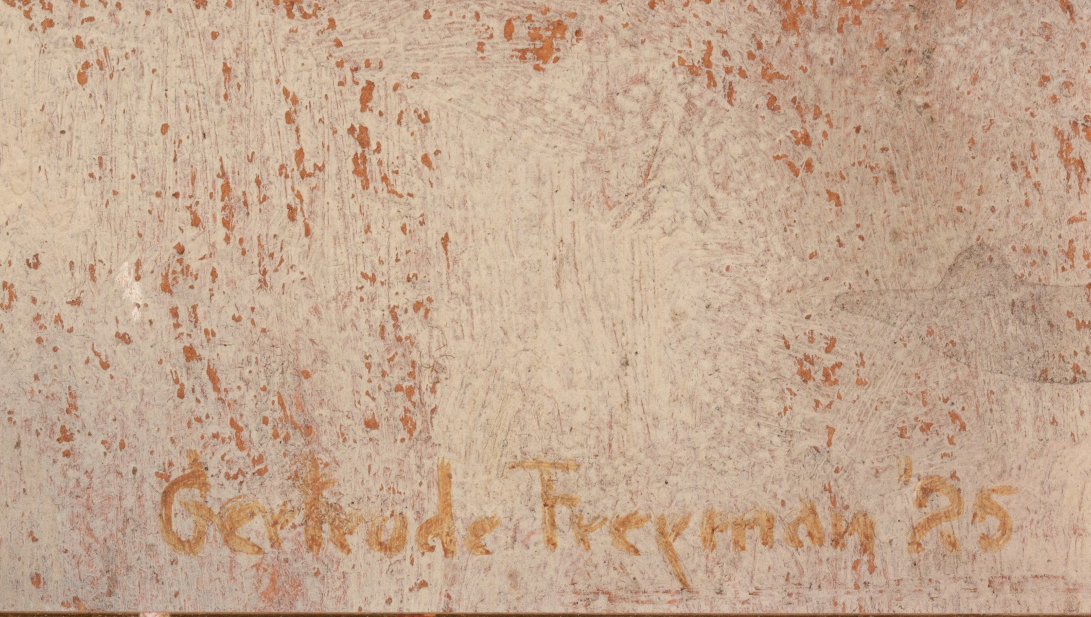 GERTRUDE FREYMAN (1901-1994) OIL ON ARTIST'S BOARD