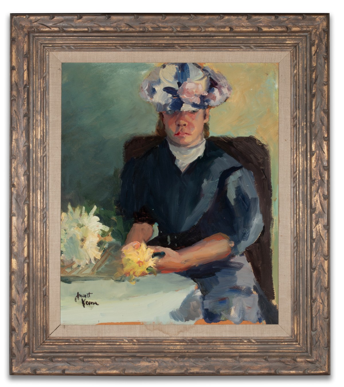 JANET KEENA (BORN 1951) OIL ON ARTIST'S BOARD