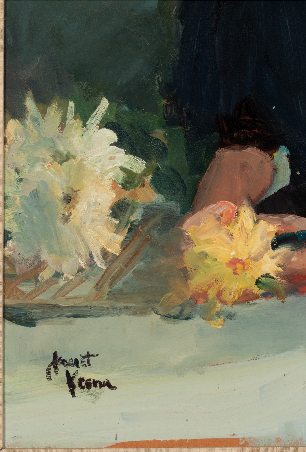 JANET KEENA (BORN 1951) OIL ON ARTIST'S BOARD