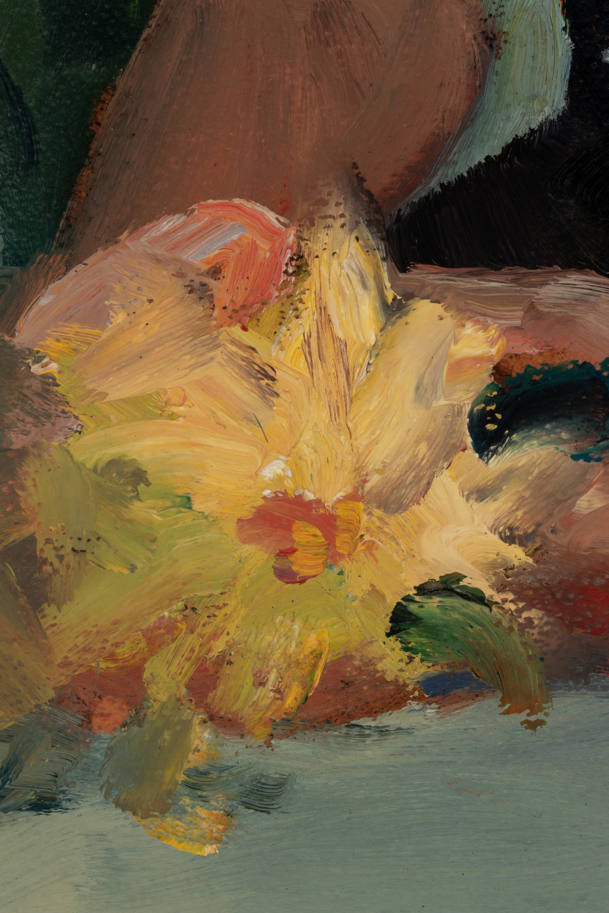 JANET KEENA (BORN 1951) OIL ON ARTIST'S BOARD