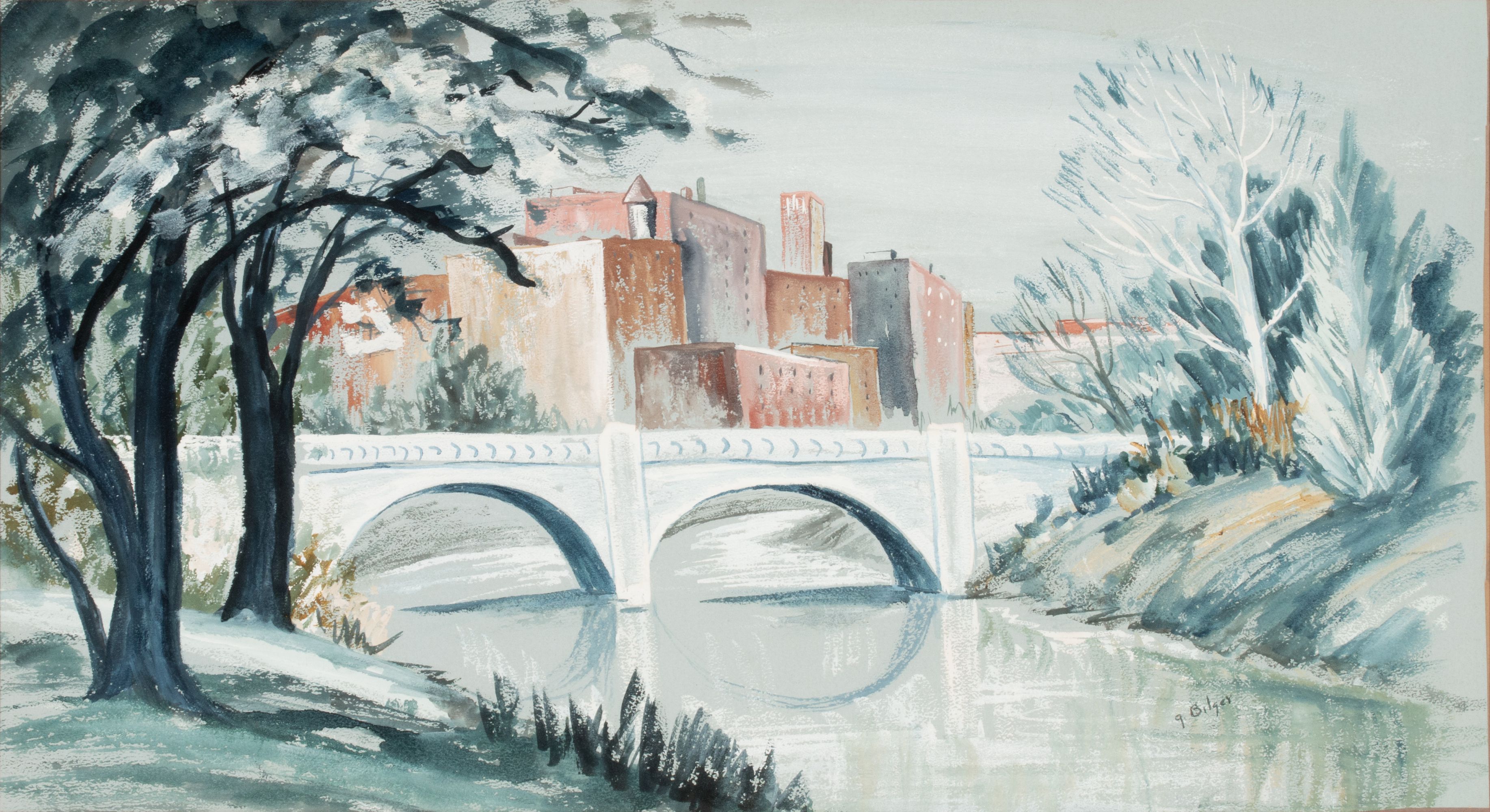GRACE BILGER (KANSAS 1907-2000) TWO WATERCOLORS