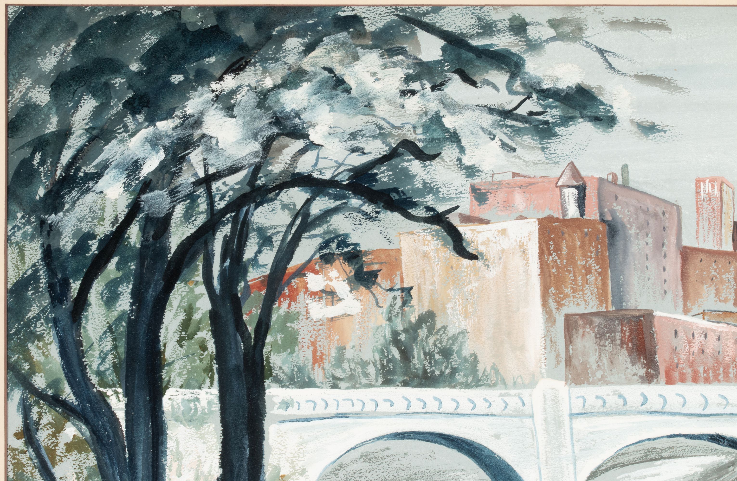GRACE BILGER (KANSAS 1907-2000) TWO WATERCOLORS