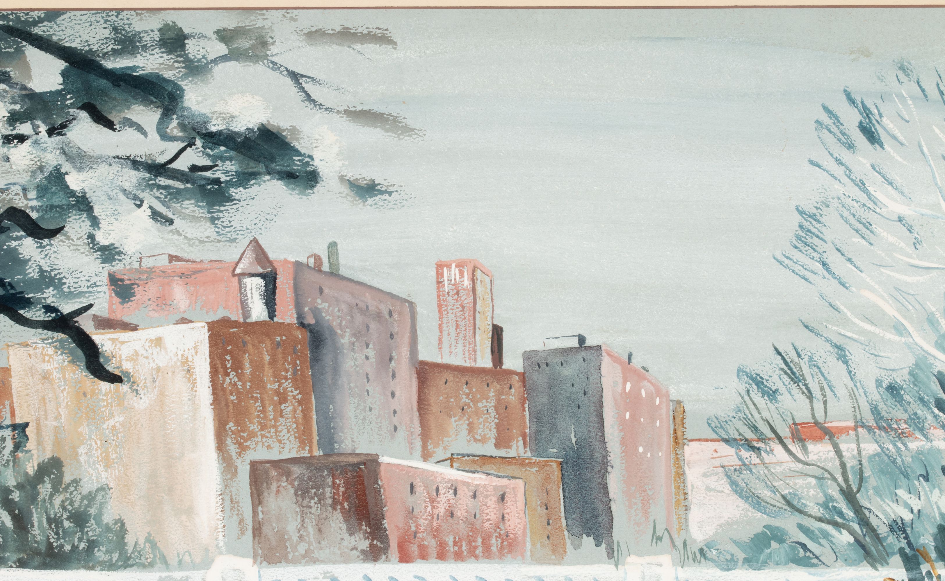 GRACE BILGER (KANSAS 1907-2000) TWO WATERCOLORS