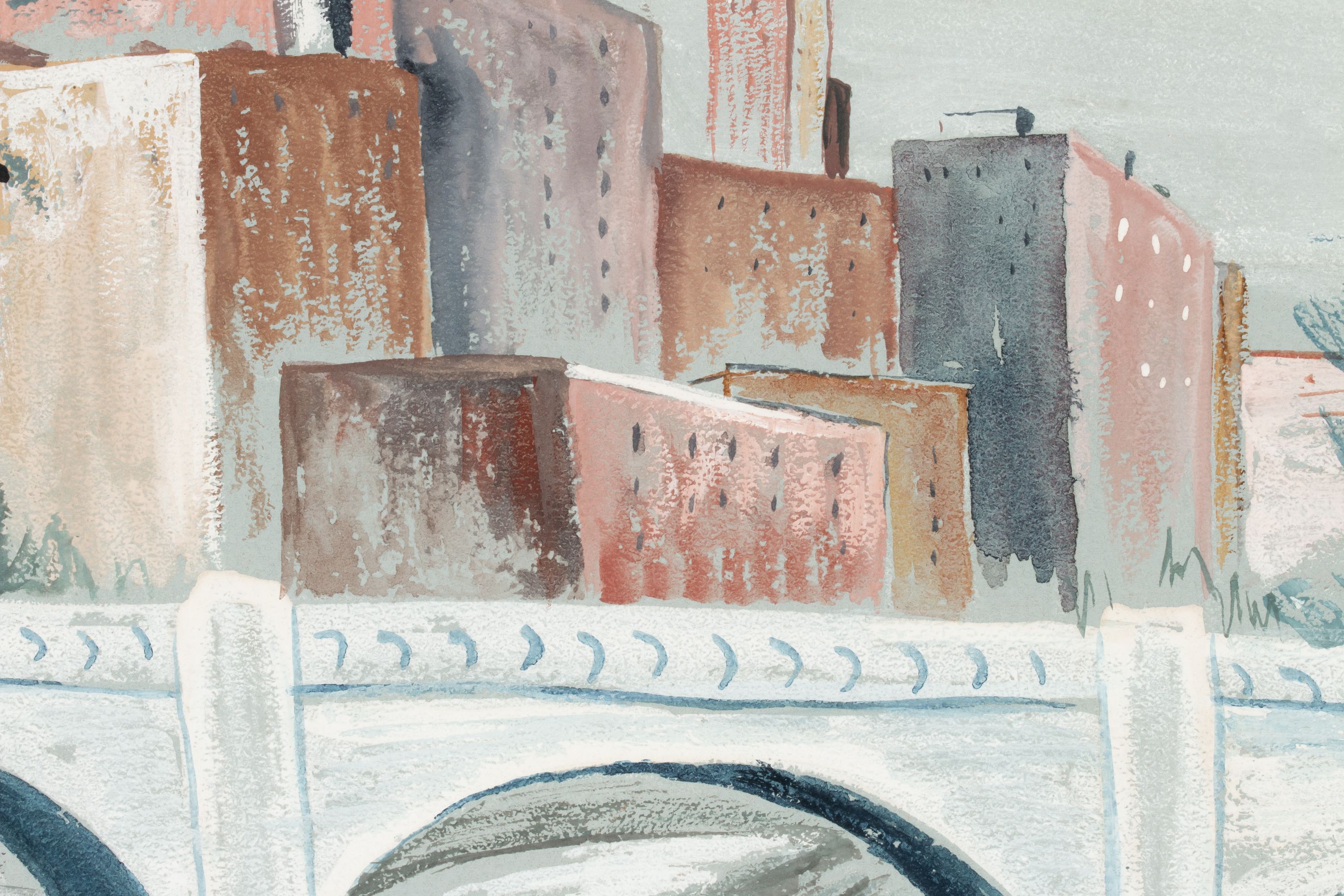 GRACE BILGER (KANSAS 1907-2000) TWO WATERCOLORS