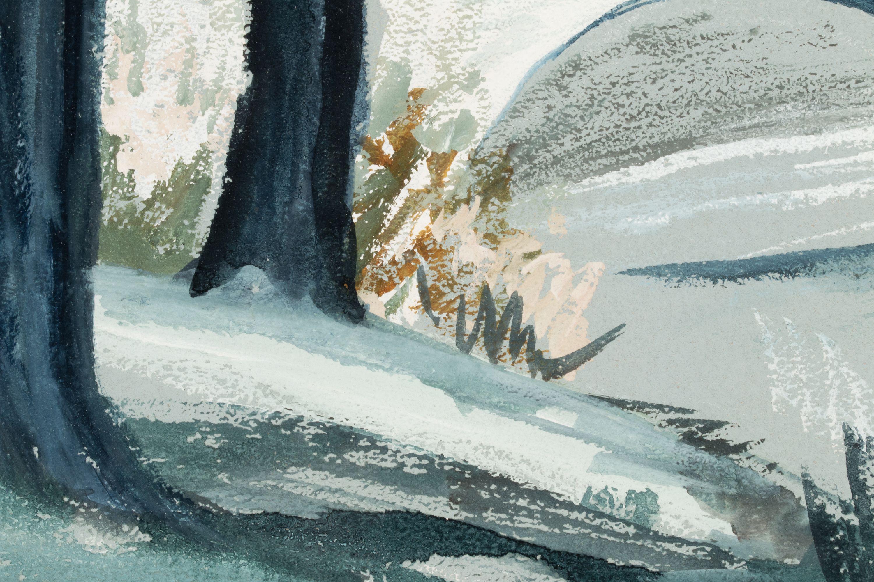 GRACE BILGER (KANSAS 1907-2000) TWO WATERCOLORS