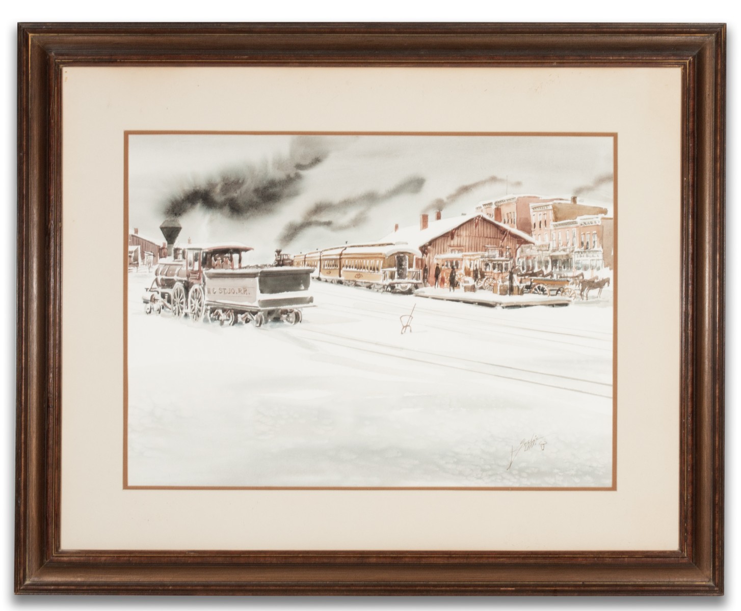 CHARLES GOSLIN (MISSOURI B. 1931) WATERCOLOR ON PAPER