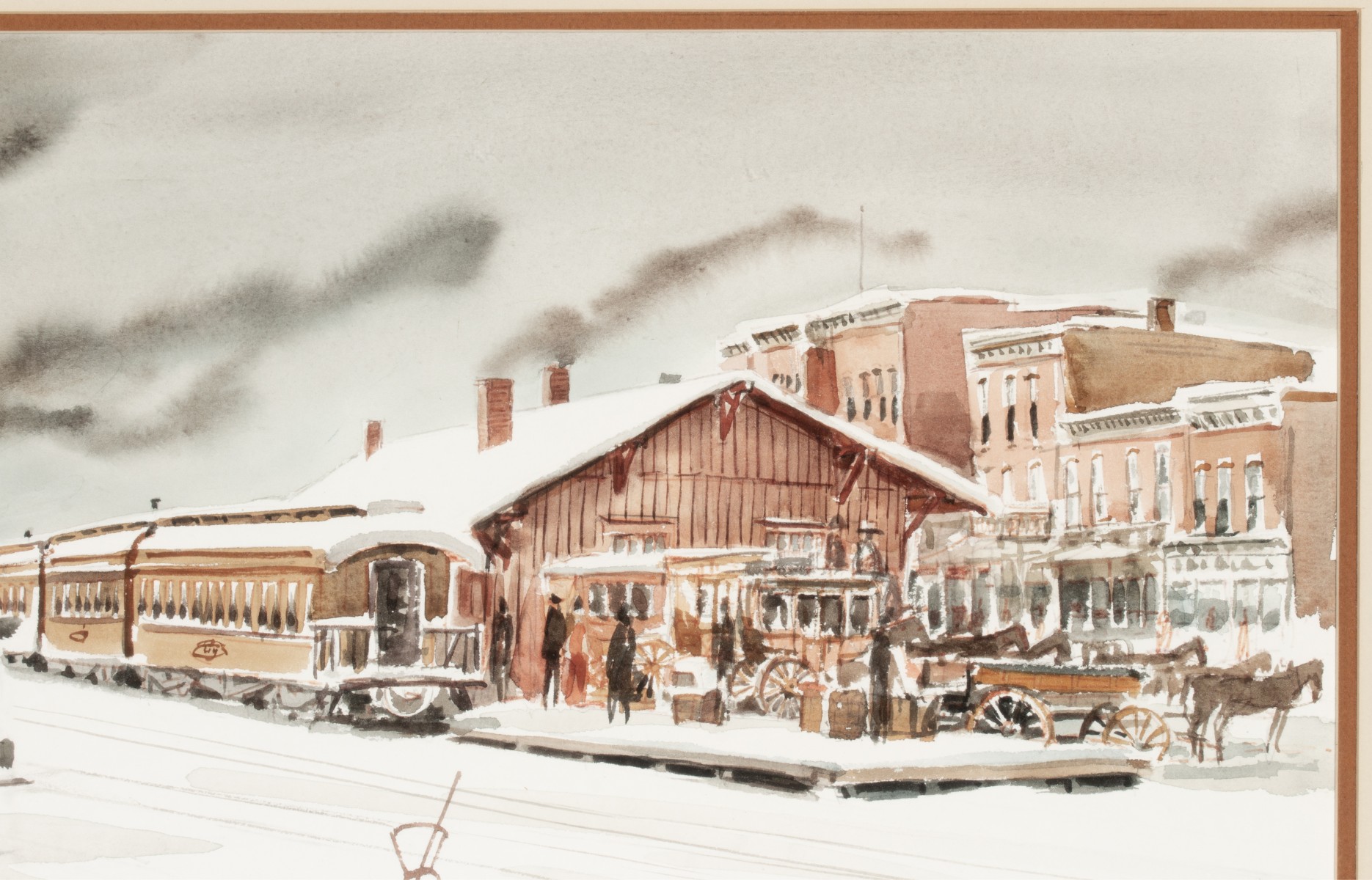 CHARLES GOSLIN (MISSOURI B. 1931) WATERCOLOR ON PAPER