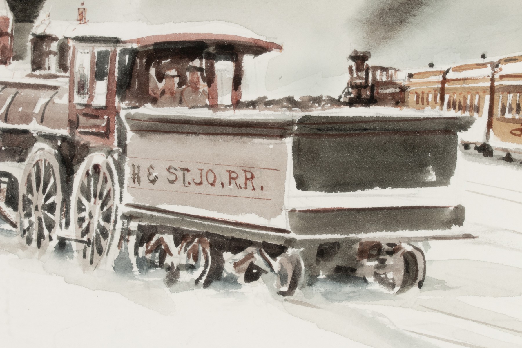 CHARLES GOSLIN (MISSOURI B. 1931) WATERCOLOR ON PAPER