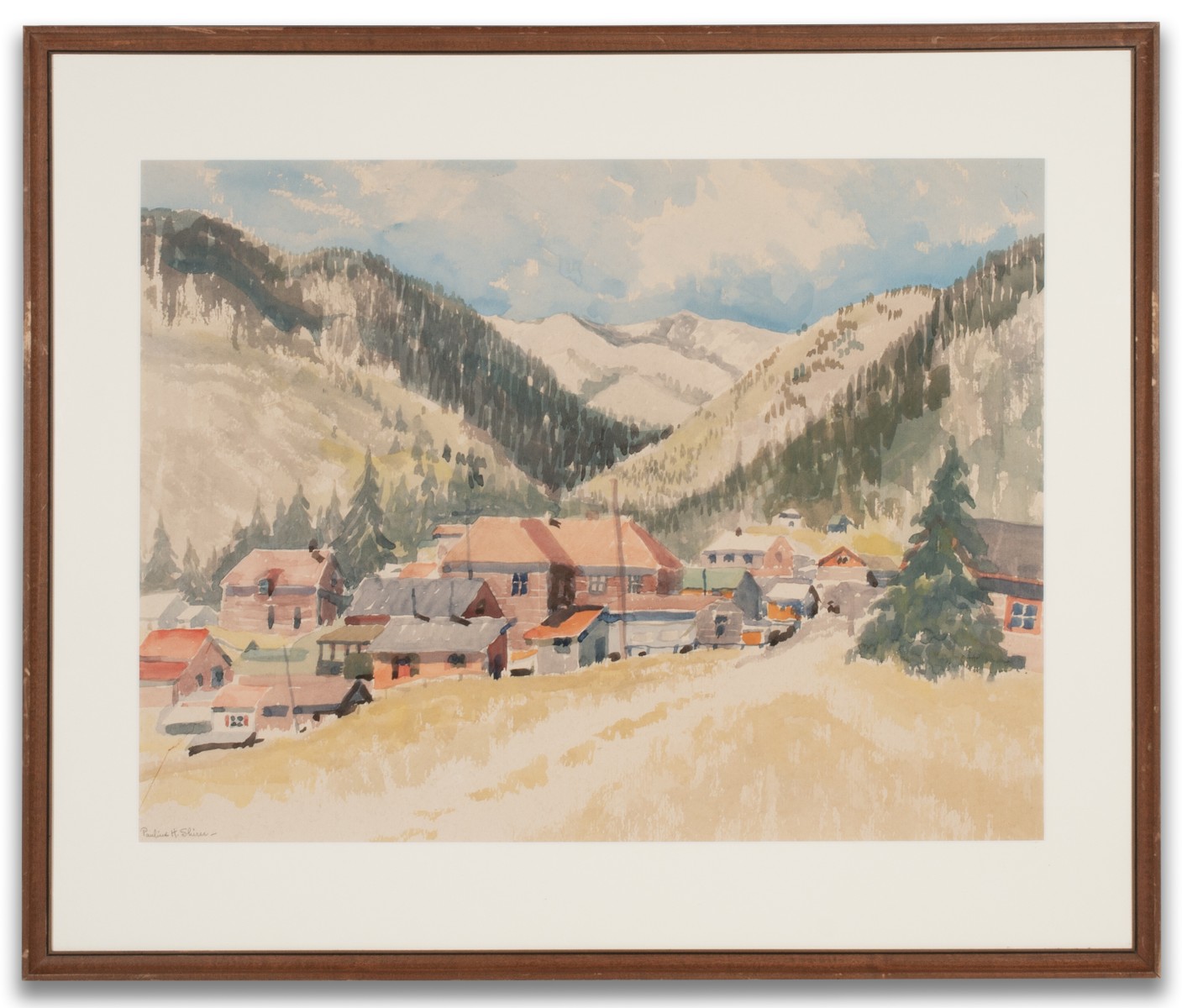 PAULINE H. SHIRER (1894-1975) COLORADO WATERCOLOR