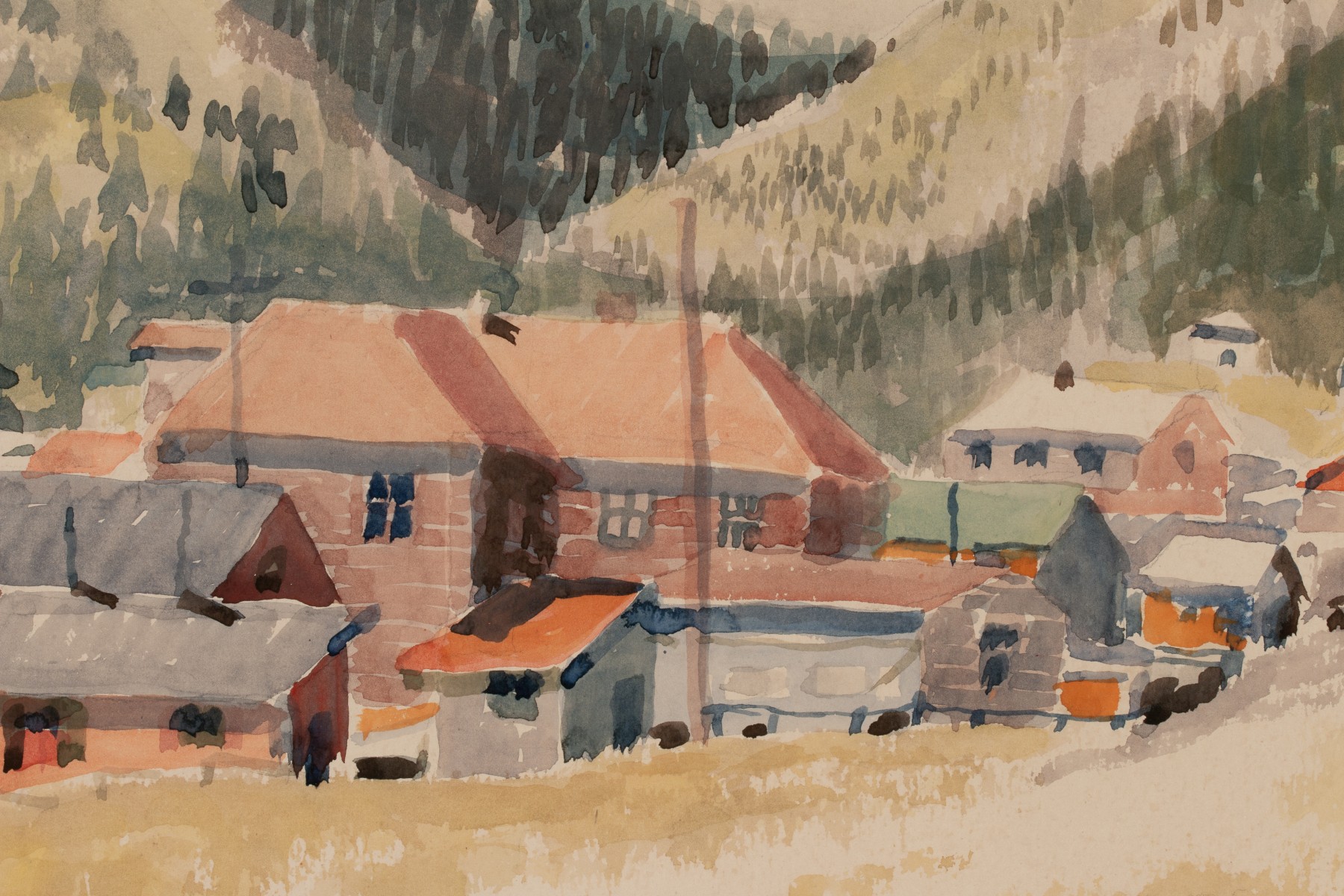 PAULINE H. SHIRER (1894-1975) COLORADO WATERCOLOR