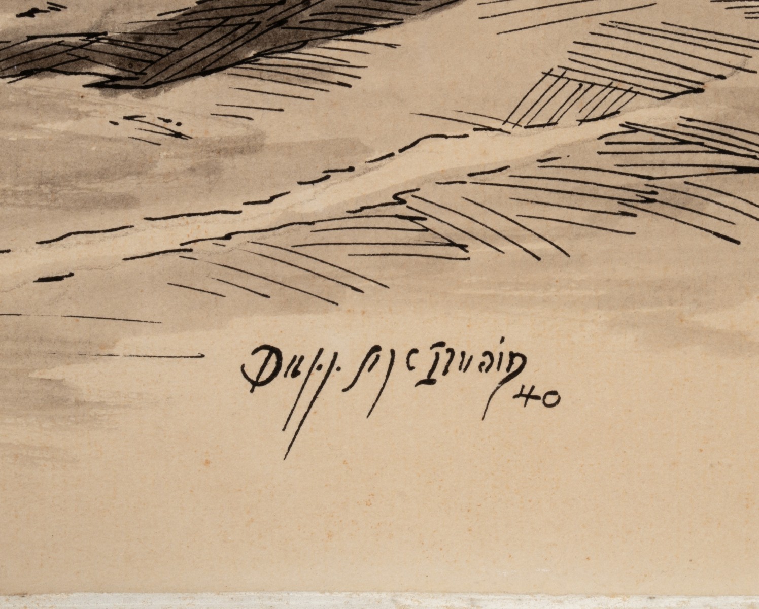DUFF McILVAIN (B. 1918 KANSAS) PEN AND INK
