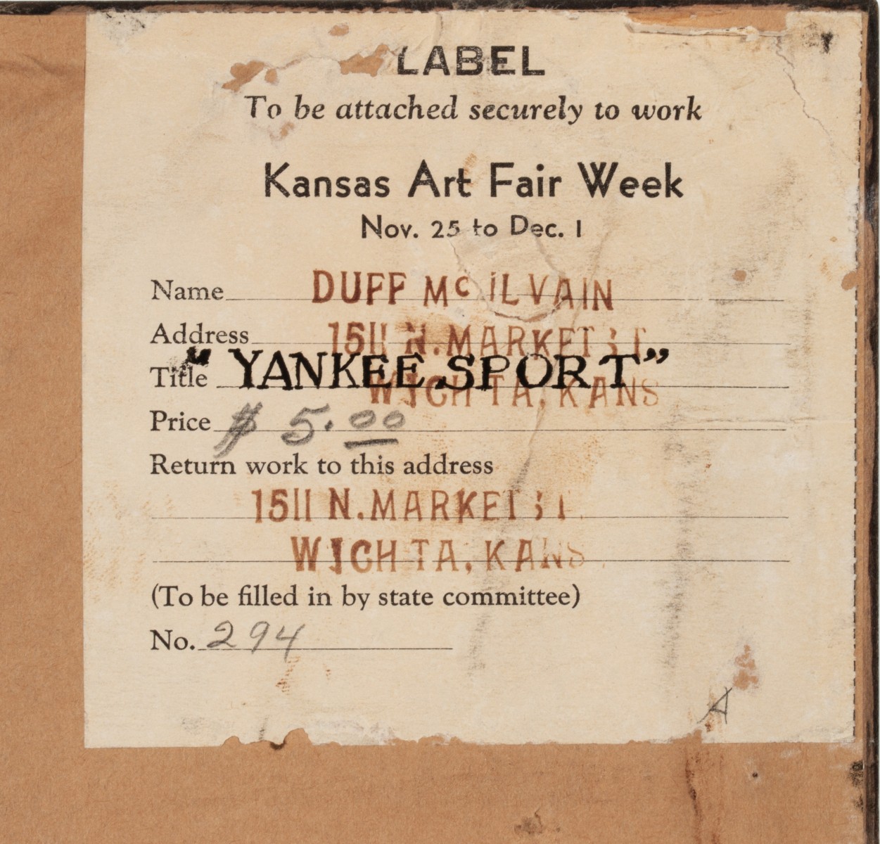 DUFF McILVAIN (B. 1918 KANSAS) PEN AND INK