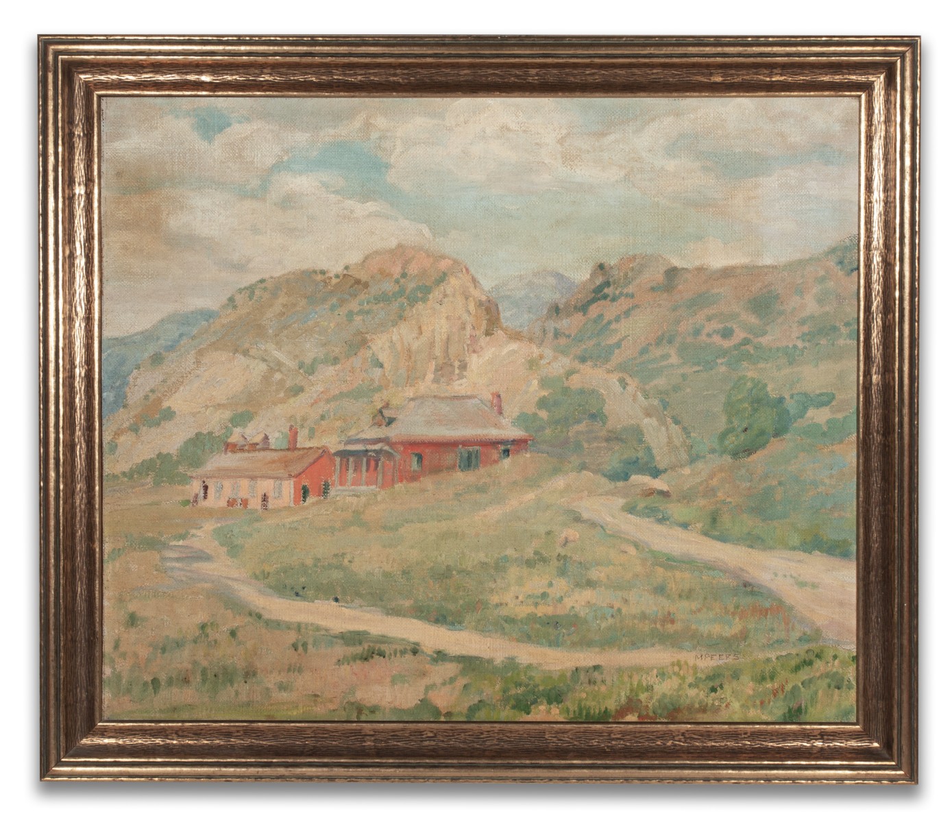 MARION PEERS (TOPEKA, KANSAS 1880-1967) OIL ON BOARD