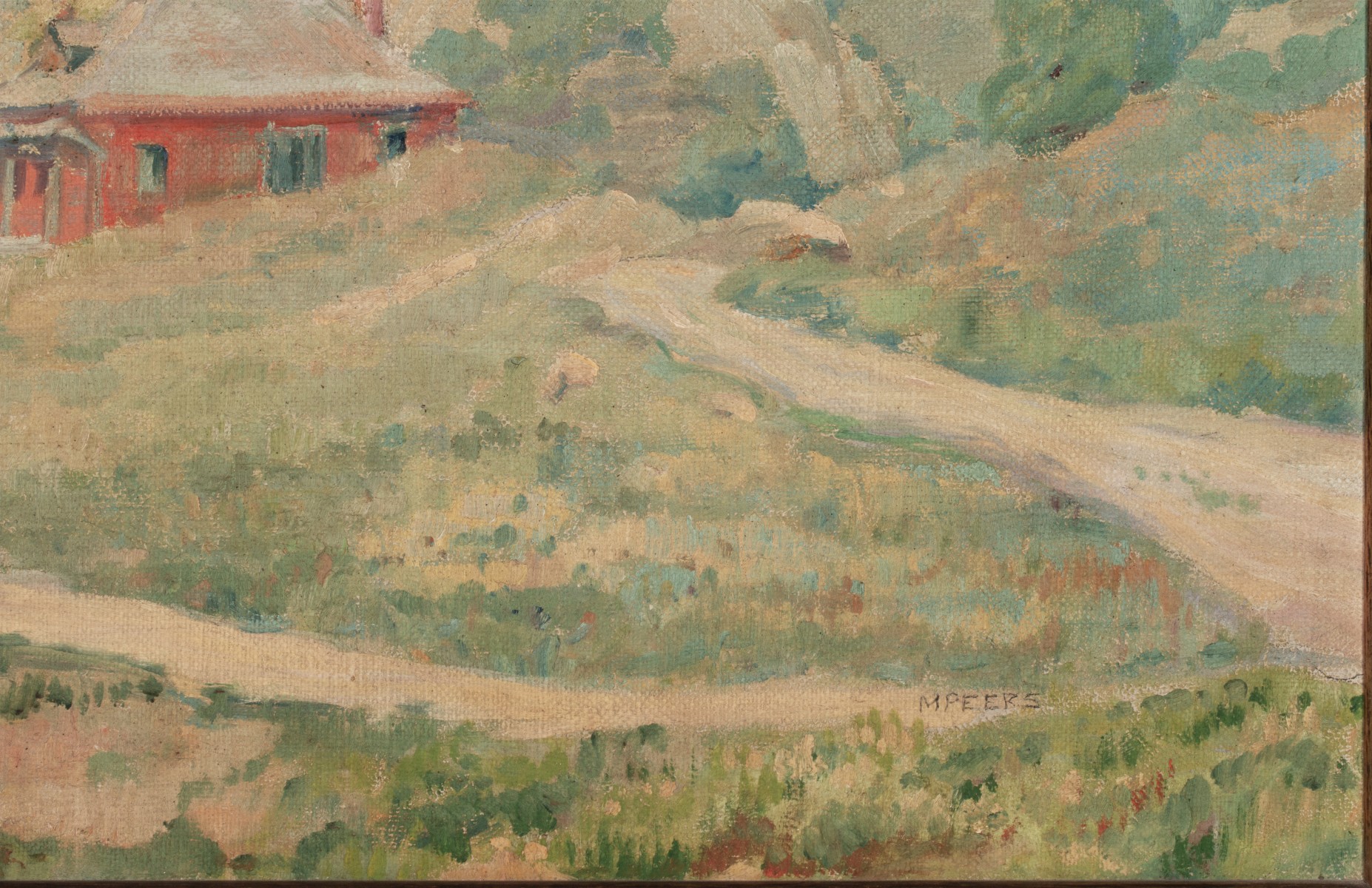 MARION PEERS (TOPEKA, KANSAS 1880-1967) OIL ON BOARD