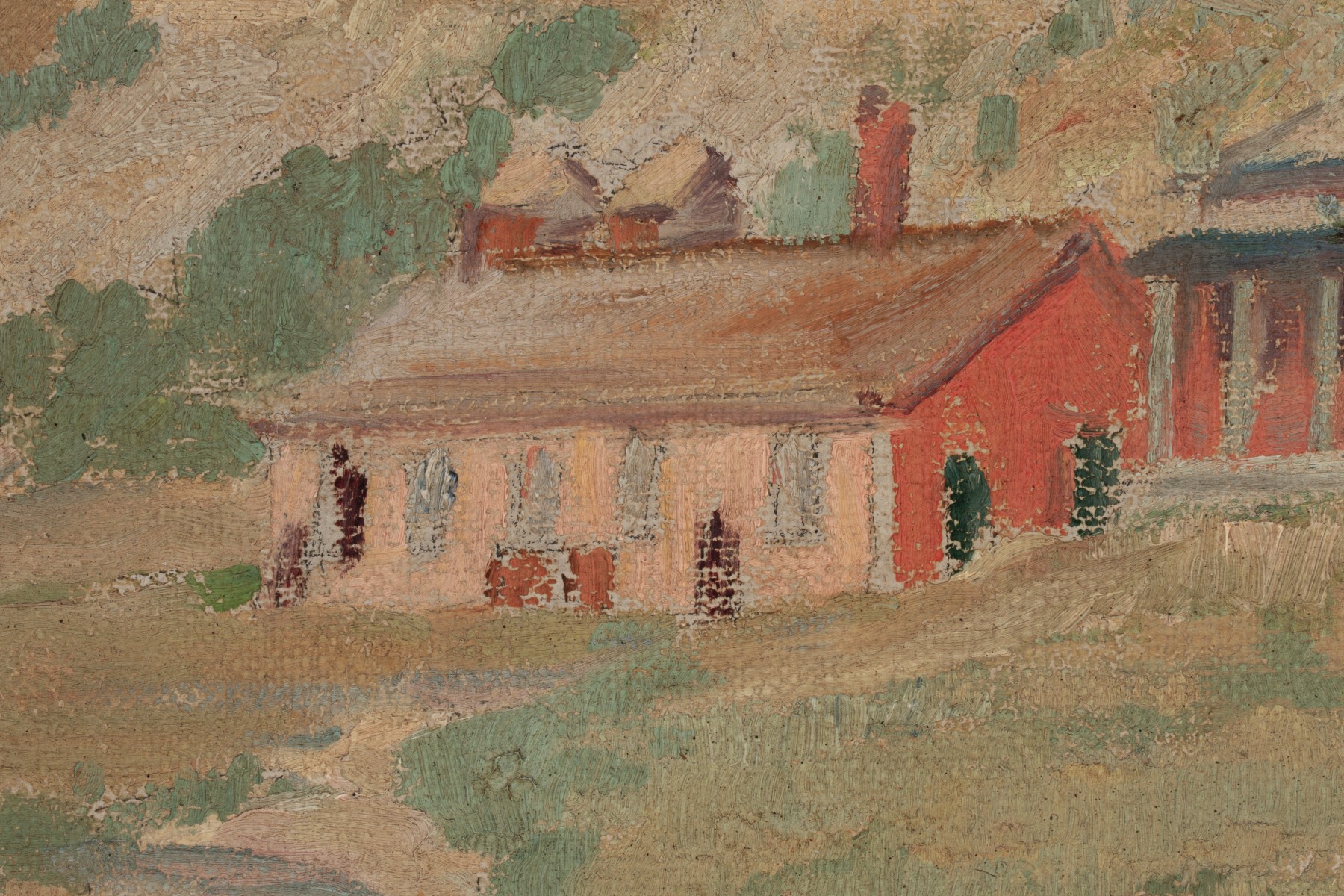 MARION PEERS (TOPEKA, KANSAS 1880-1967) OIL ON BOARD