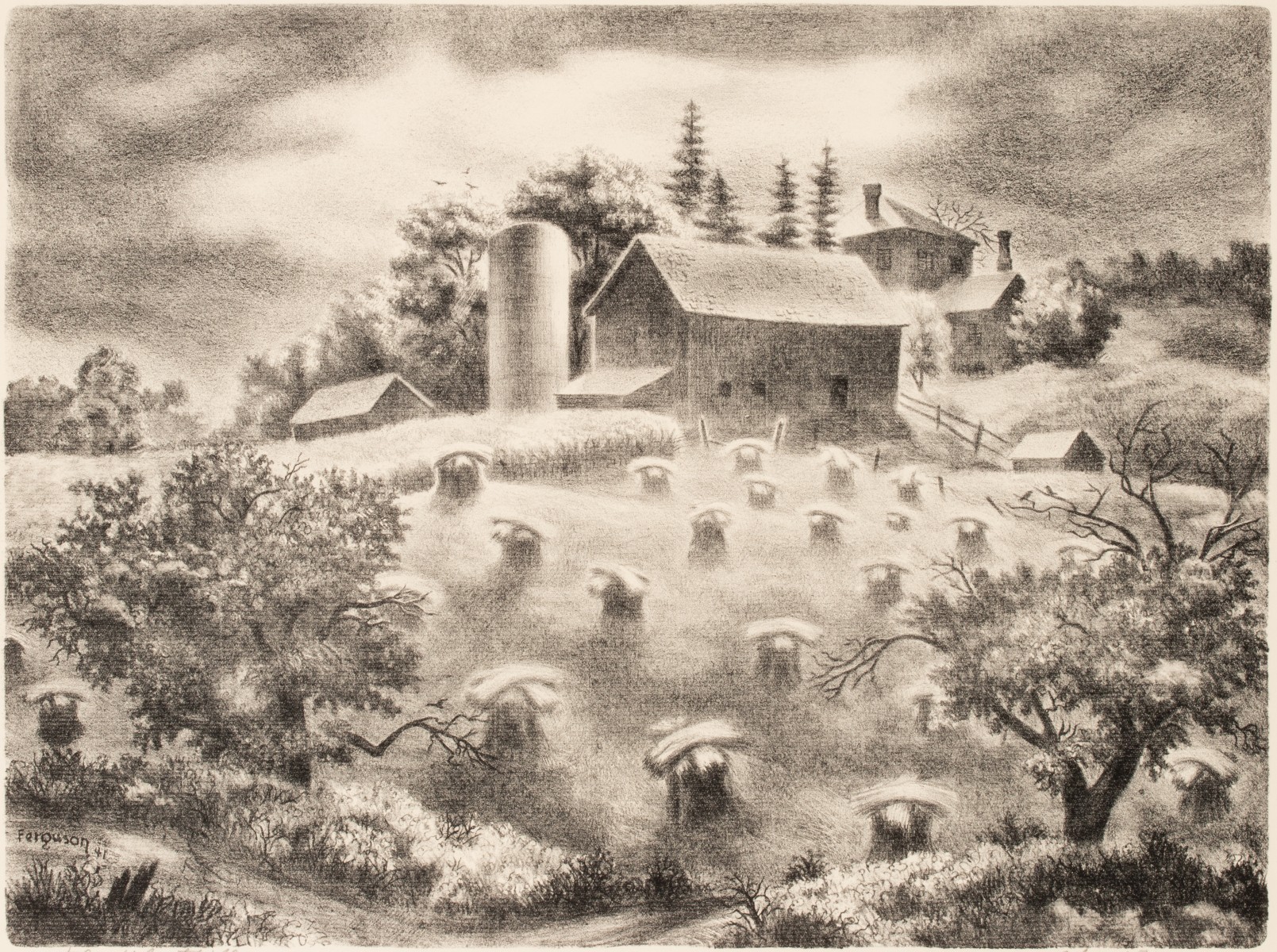 EDWARD ROBERT FERGUSON (1914-2001) LITHOGRAPH