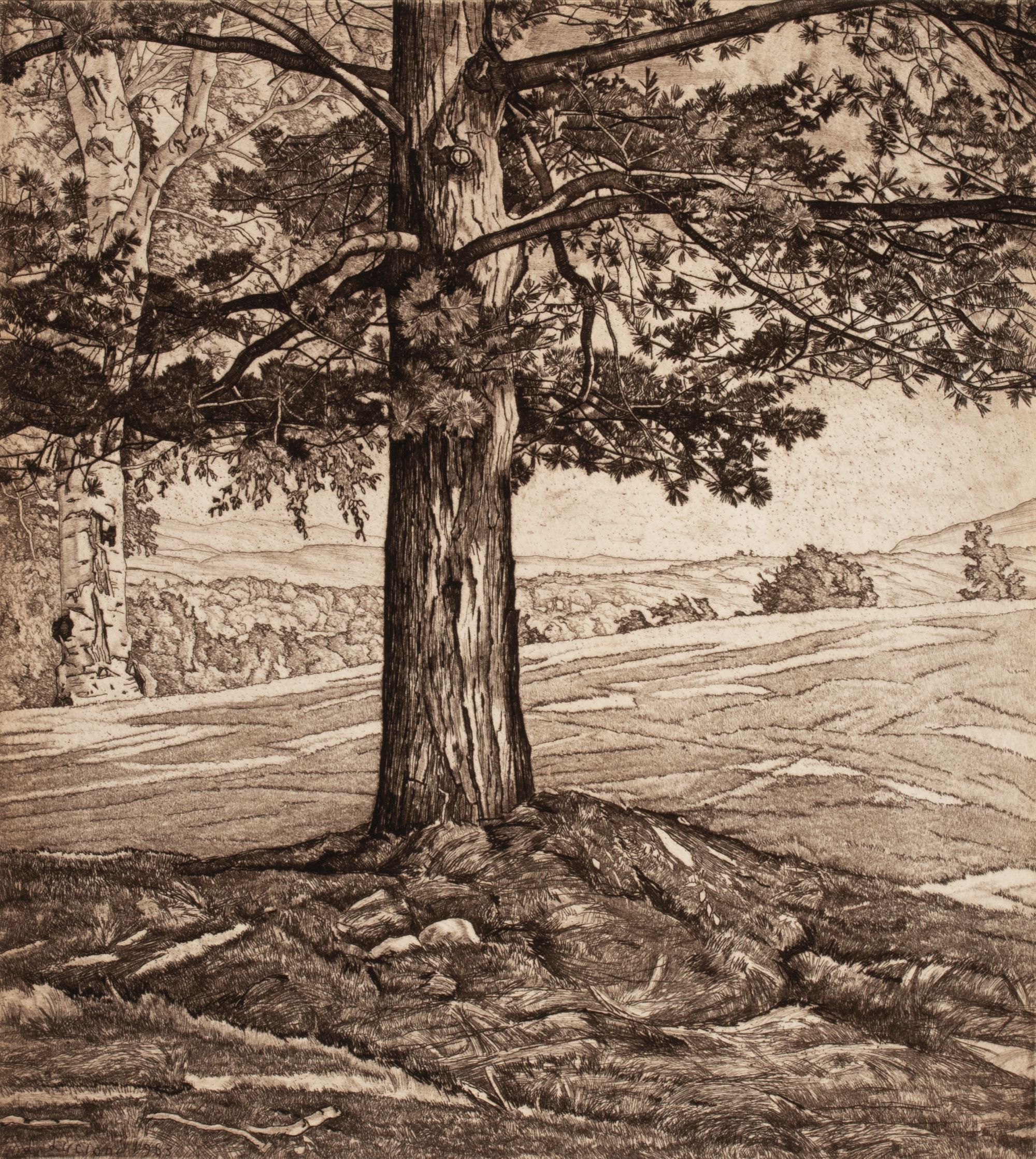 LUIGI LICIONI (1900-1988) PENCIL SIGNED ETCHINGS (2)