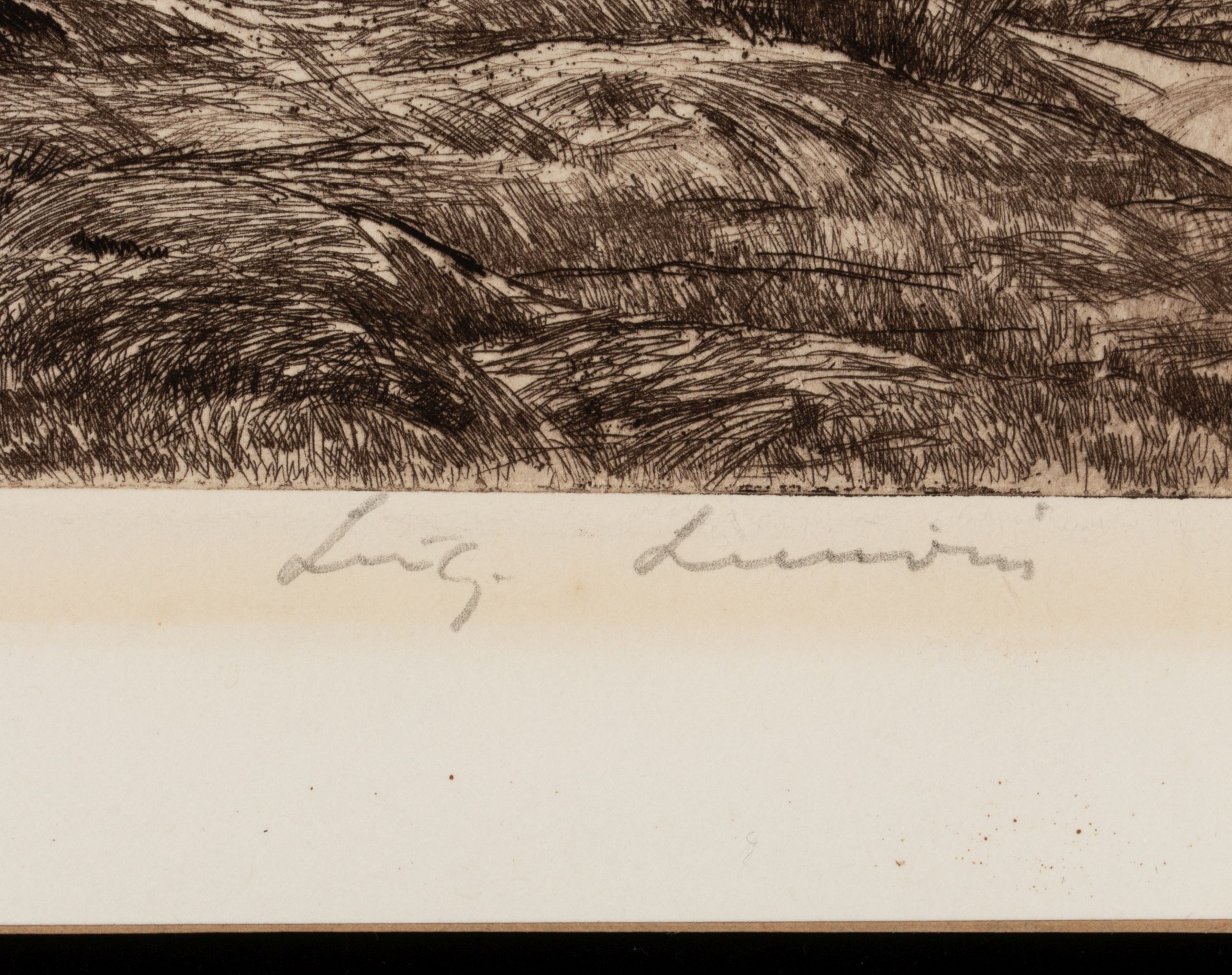 LUIGI LICIONI (1900-1988) PENCIL SIGNED ETCHINGS (2)