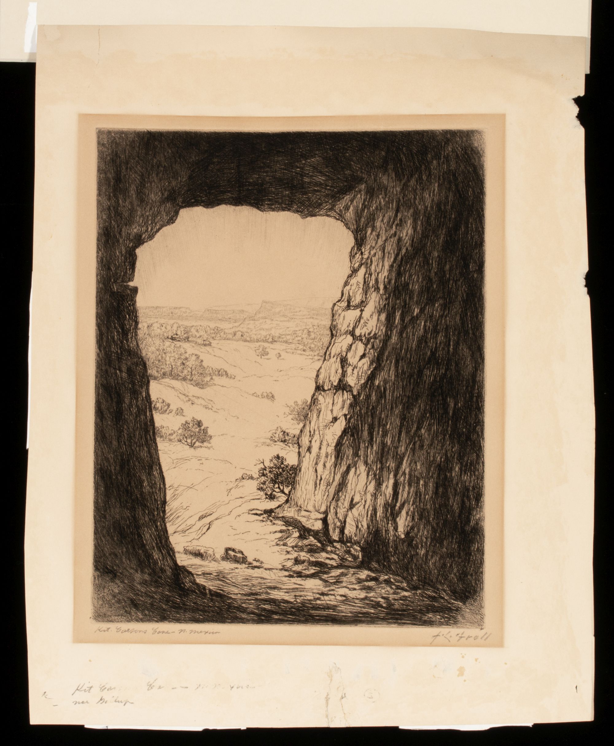 ALBERT GROLL (1866-1952) PENCIL SIGNED ETCHING