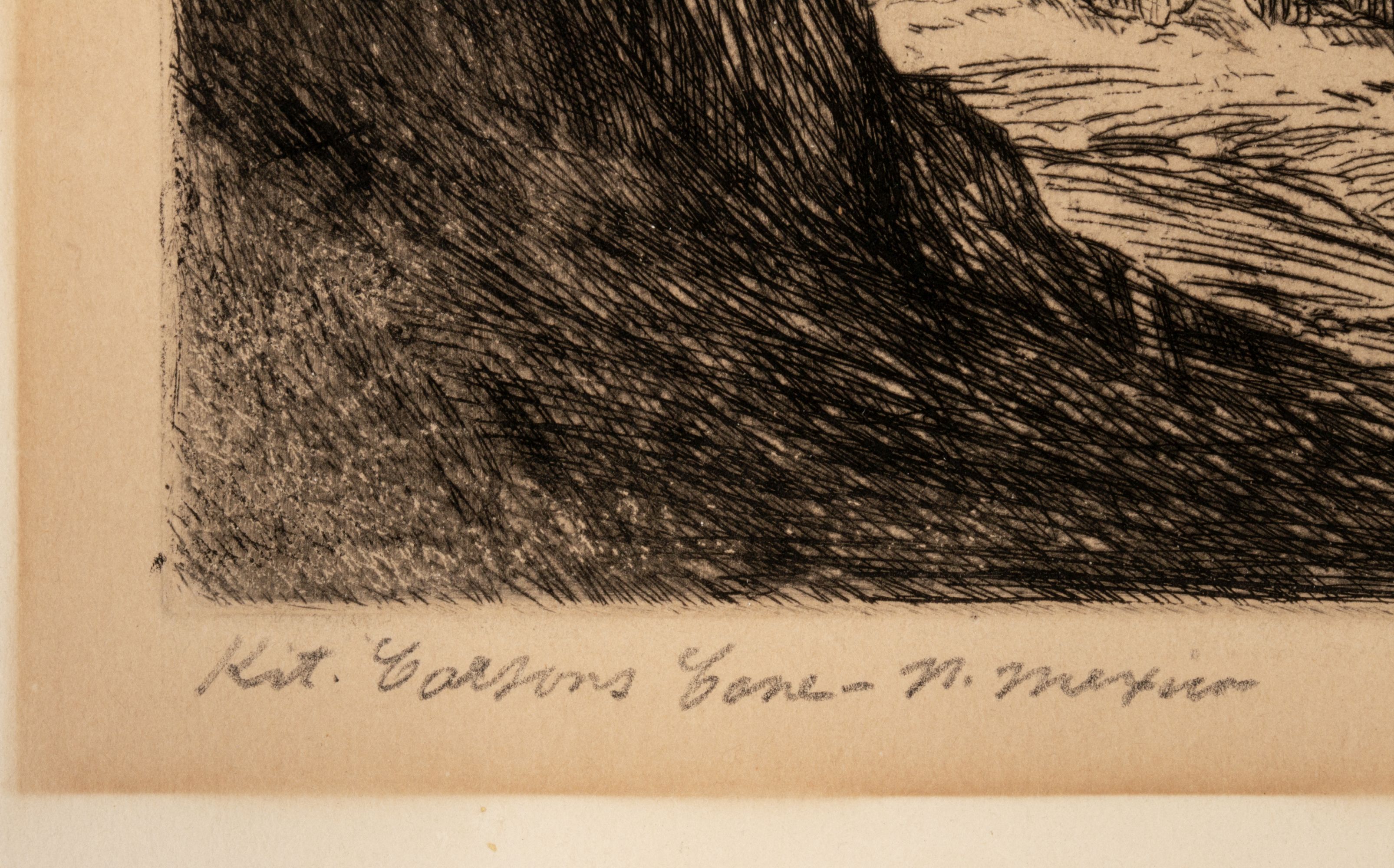 ALBERT GROLL (1866-1952) PENCIL SIGNED ETCHING
