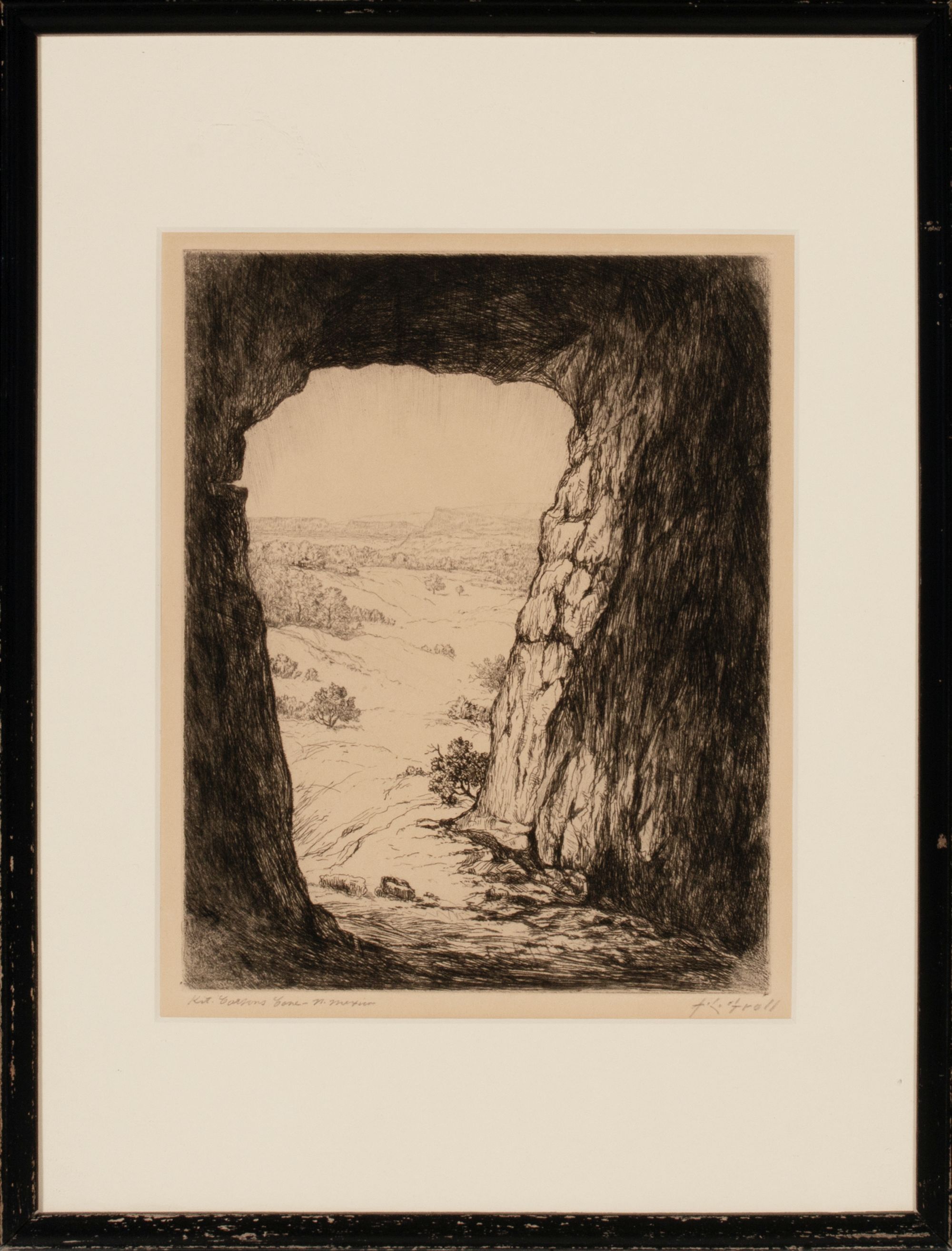 ALBERT GROLL (1866-1952) PENCIL SIGNED ETCHING