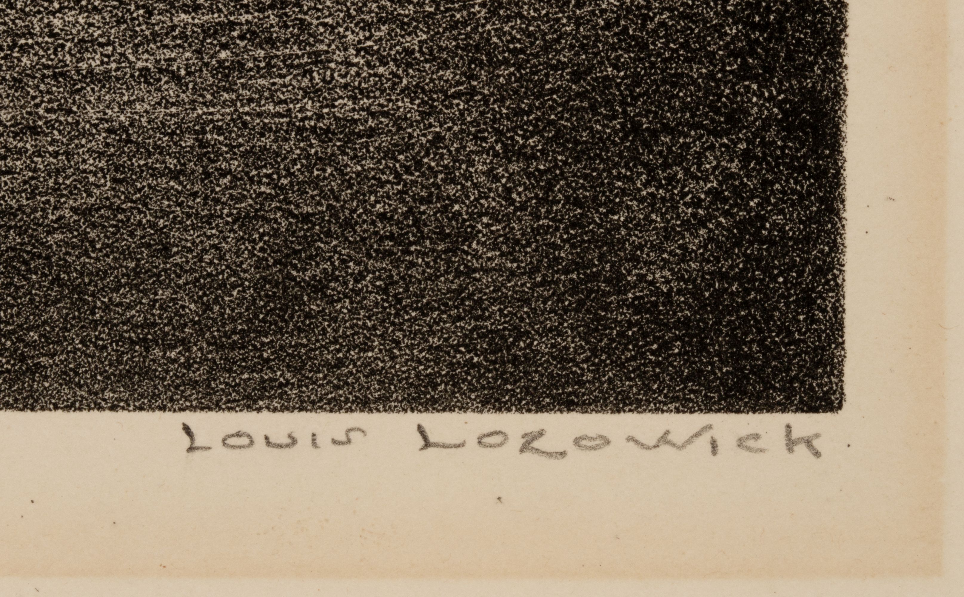 LOUIS LOZOWICK (1892-1973) PENCIL SIGNED LITHOGRAPH