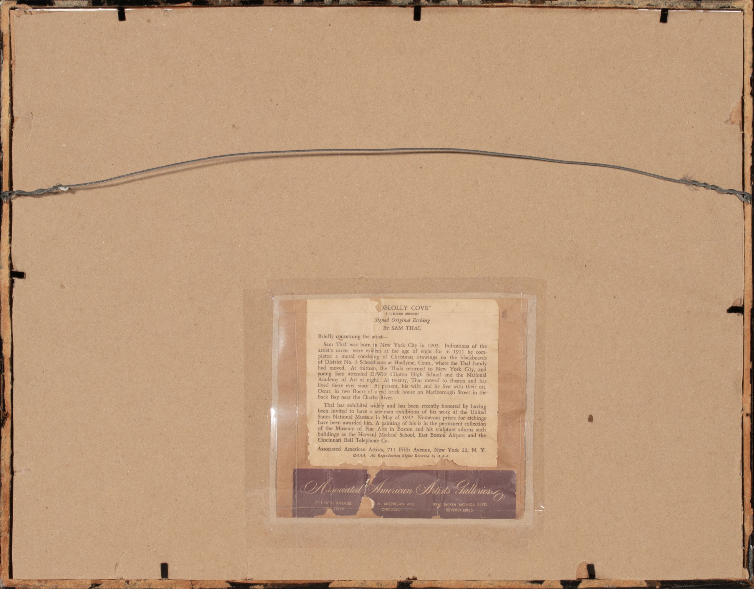 SAMUEL THAL (1903-1964) PENCIL SIGNED AAA LITHOGRAPH