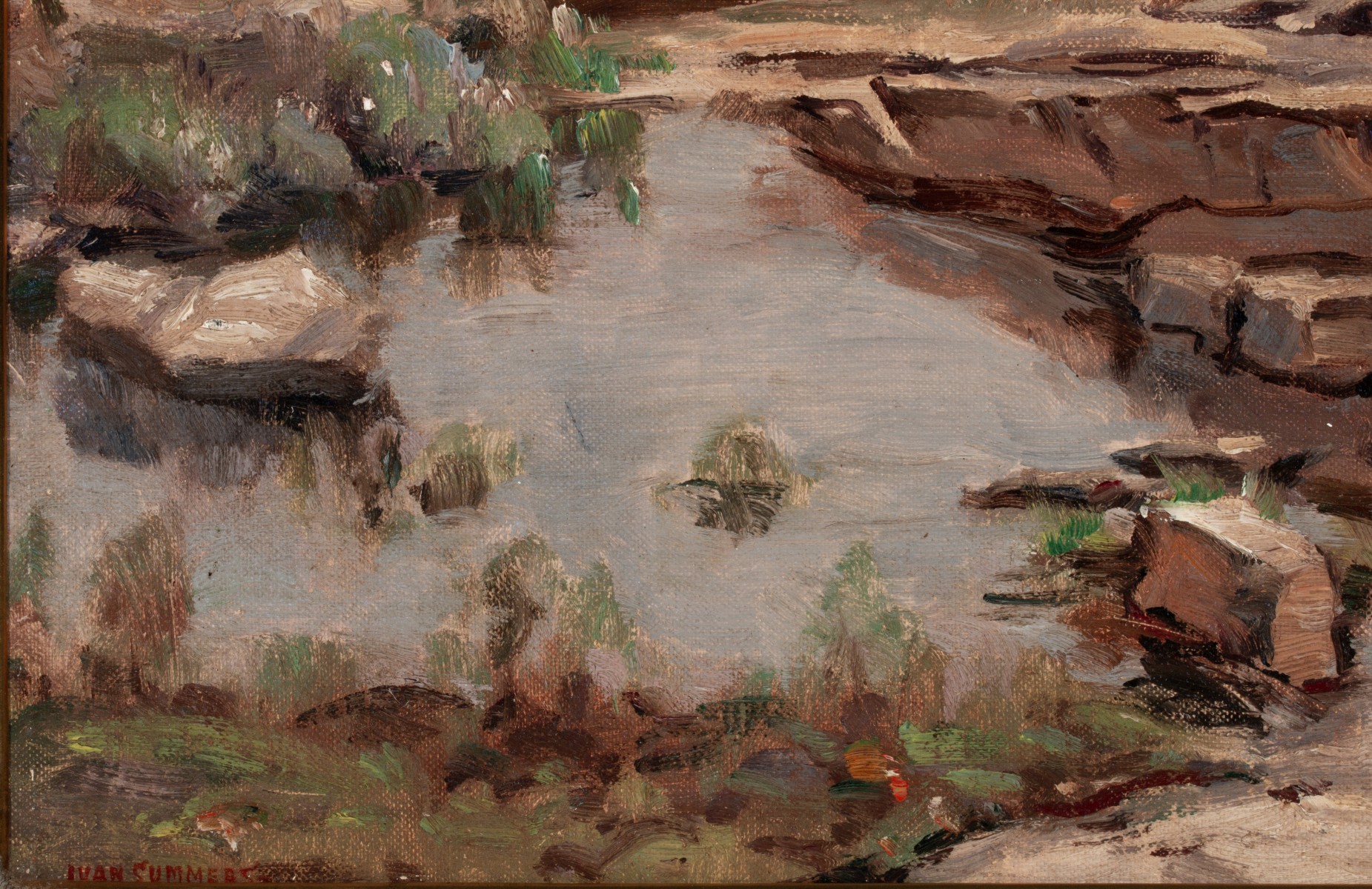 IVAN SUMMERS (1889-1964) OIL ON ARTIST'S BOARD, MAINE