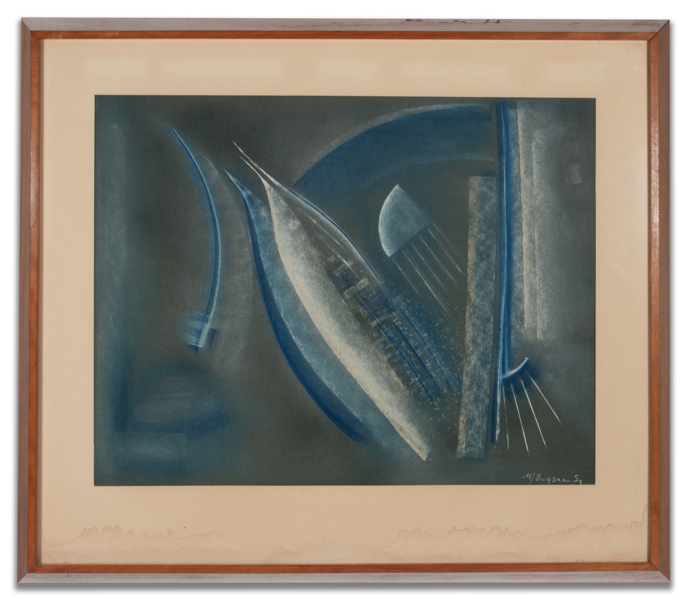 WHITNEY ENGERAN (20TH C) PASTEL ON PAPER ABSTRACTION