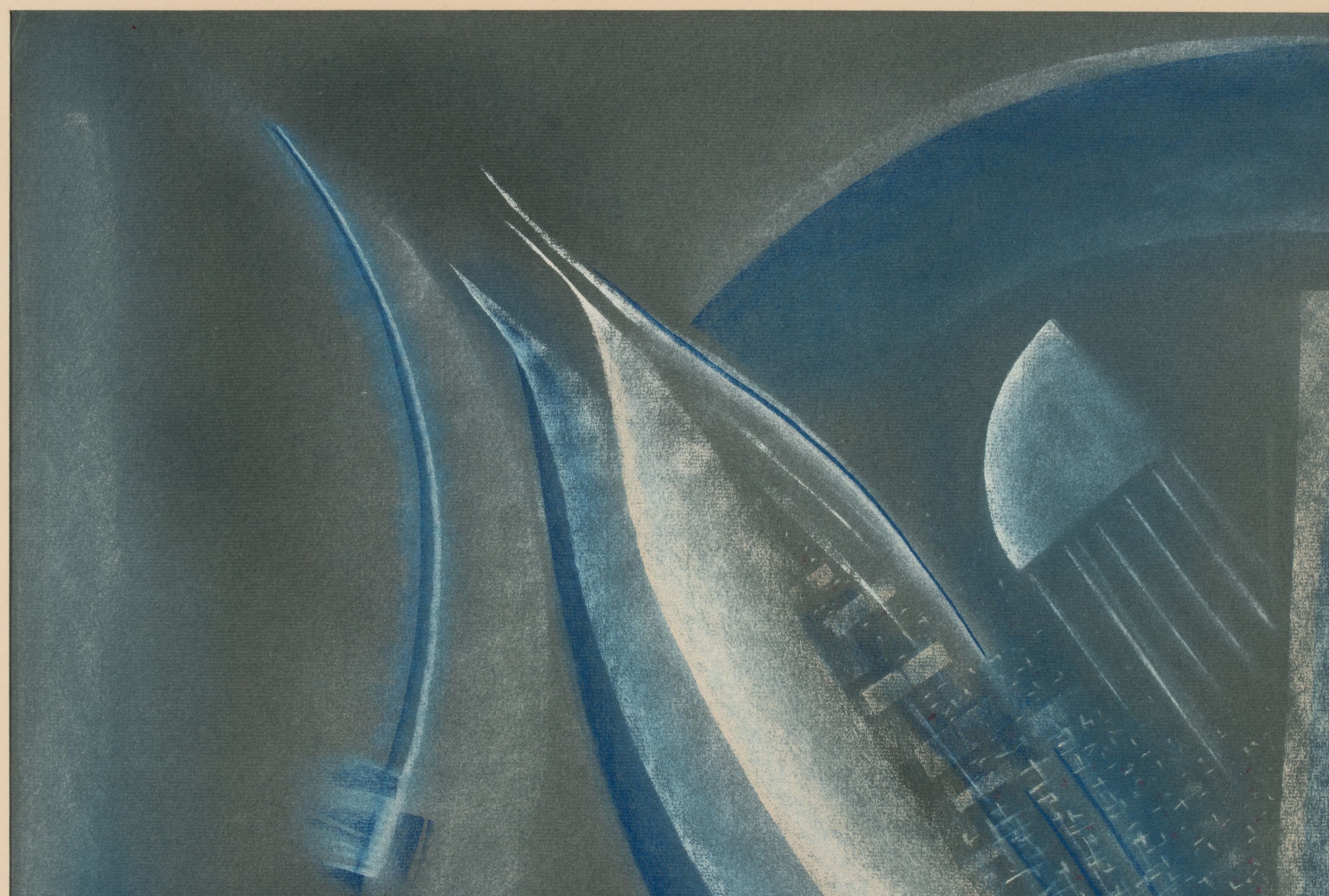 WHITNEY ENGERAN (20TH C) PASTEL ON PAPER ABSTRACTION