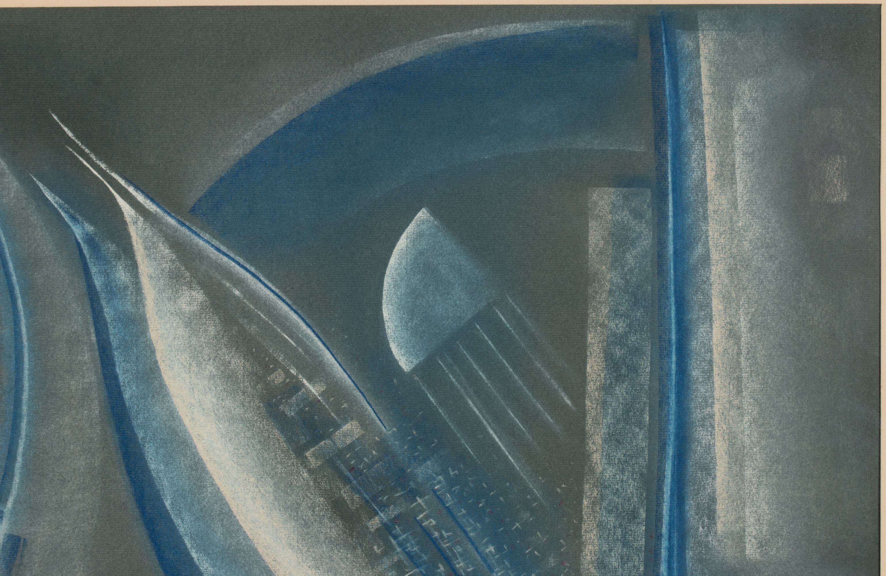 WHITNEY ENGERAN (20TH C) PASTEL ON PAPER ABSTRACTION