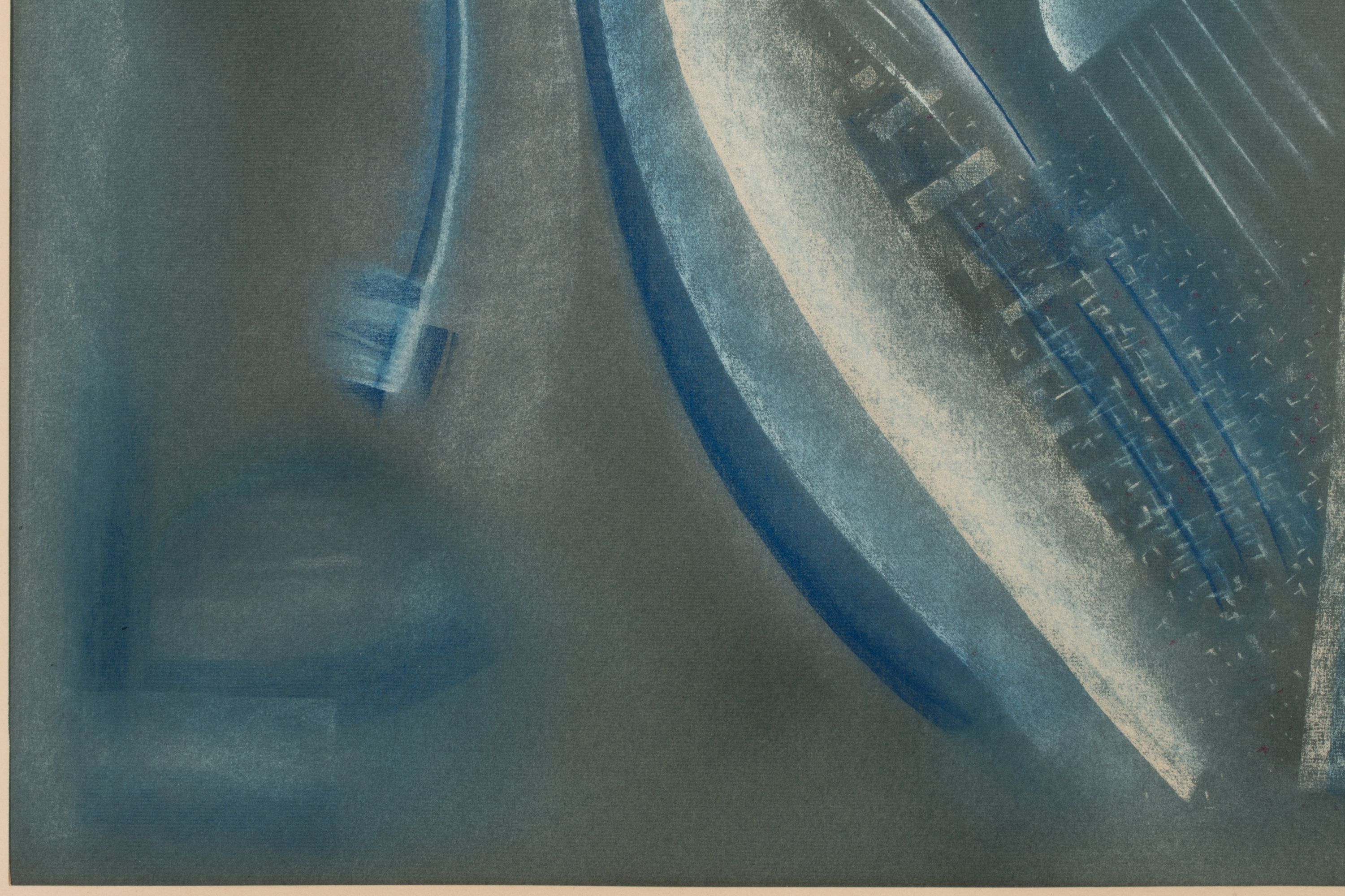 WHITNEY ENGERAN (20TH C) PASTEL ON PAPER ABSTRACTION