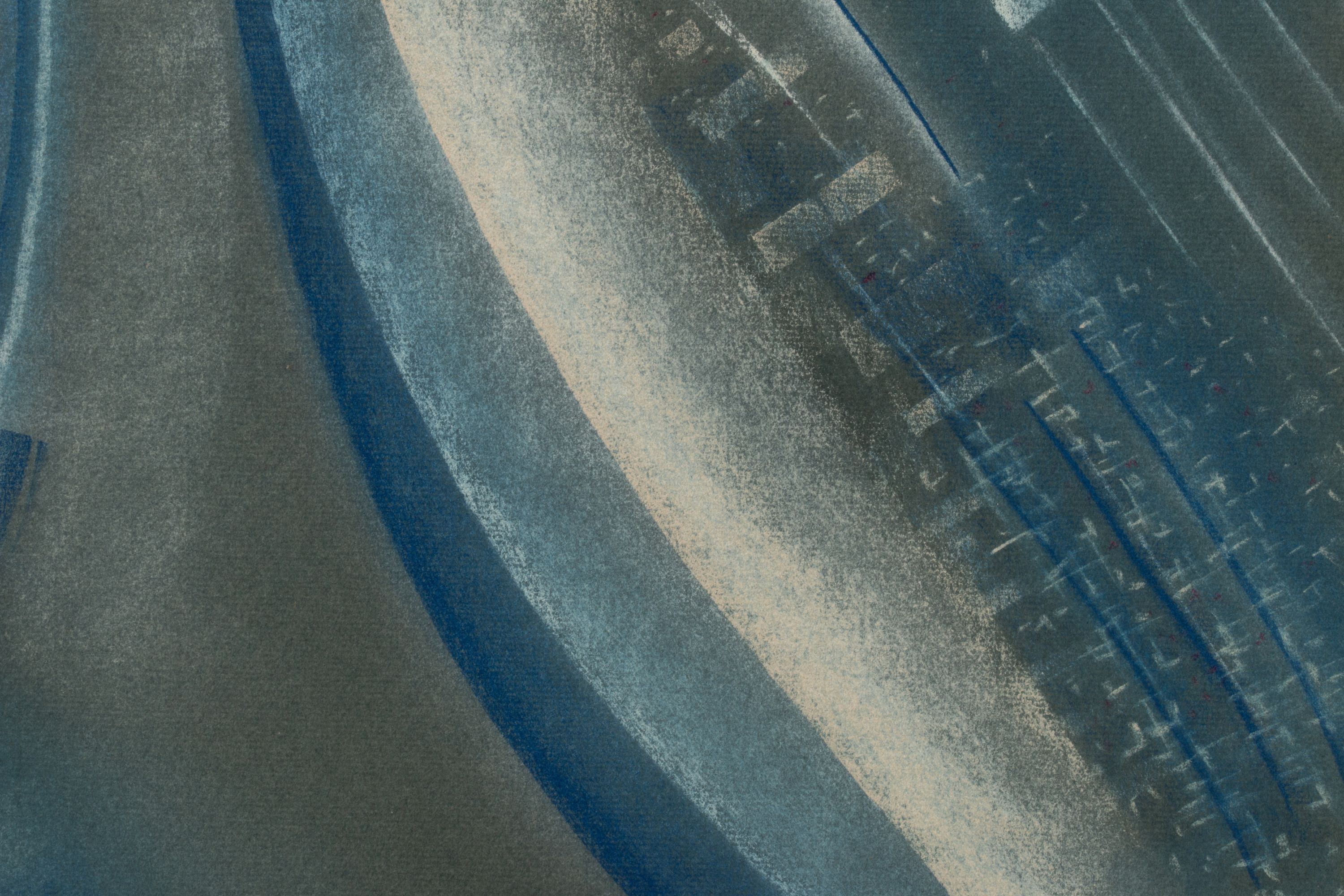 WHITNEY ENGERAN (20TH C) PASTEL ON PAPER ABSTRACTION
